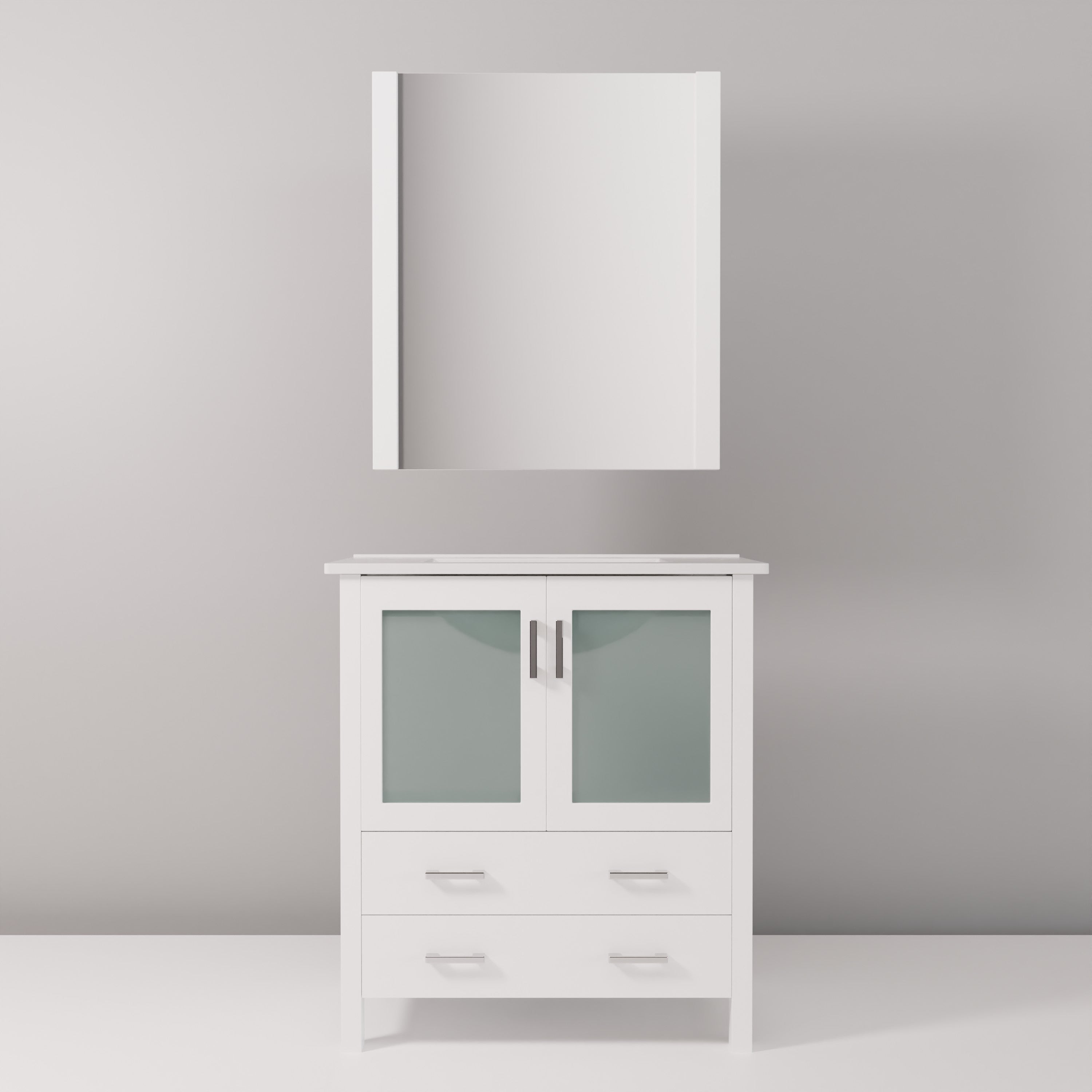 Volez 30 in W x 18.25 in D White Bath Vanity