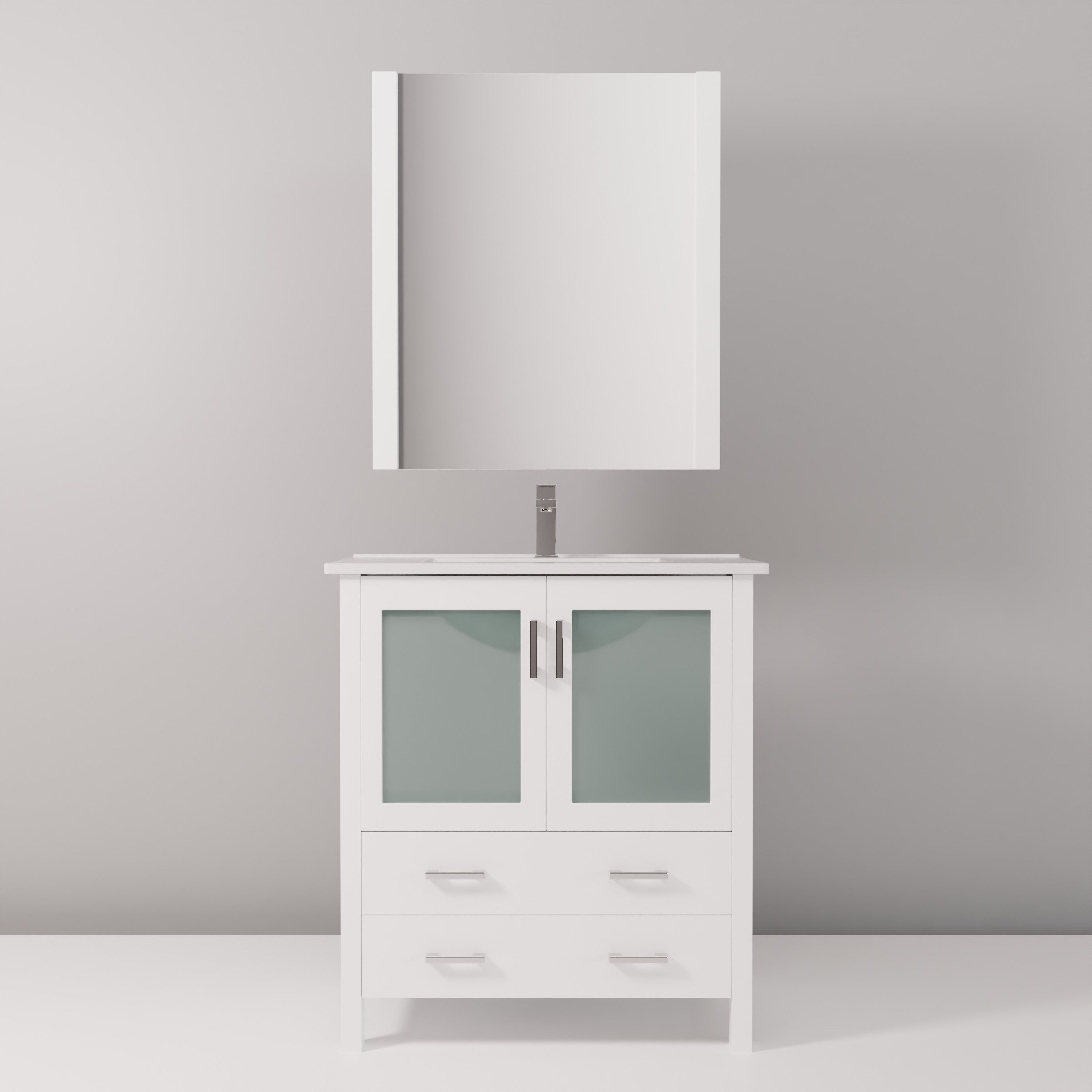 Volez 30 in W x 18.25 in D White Bath Vanity