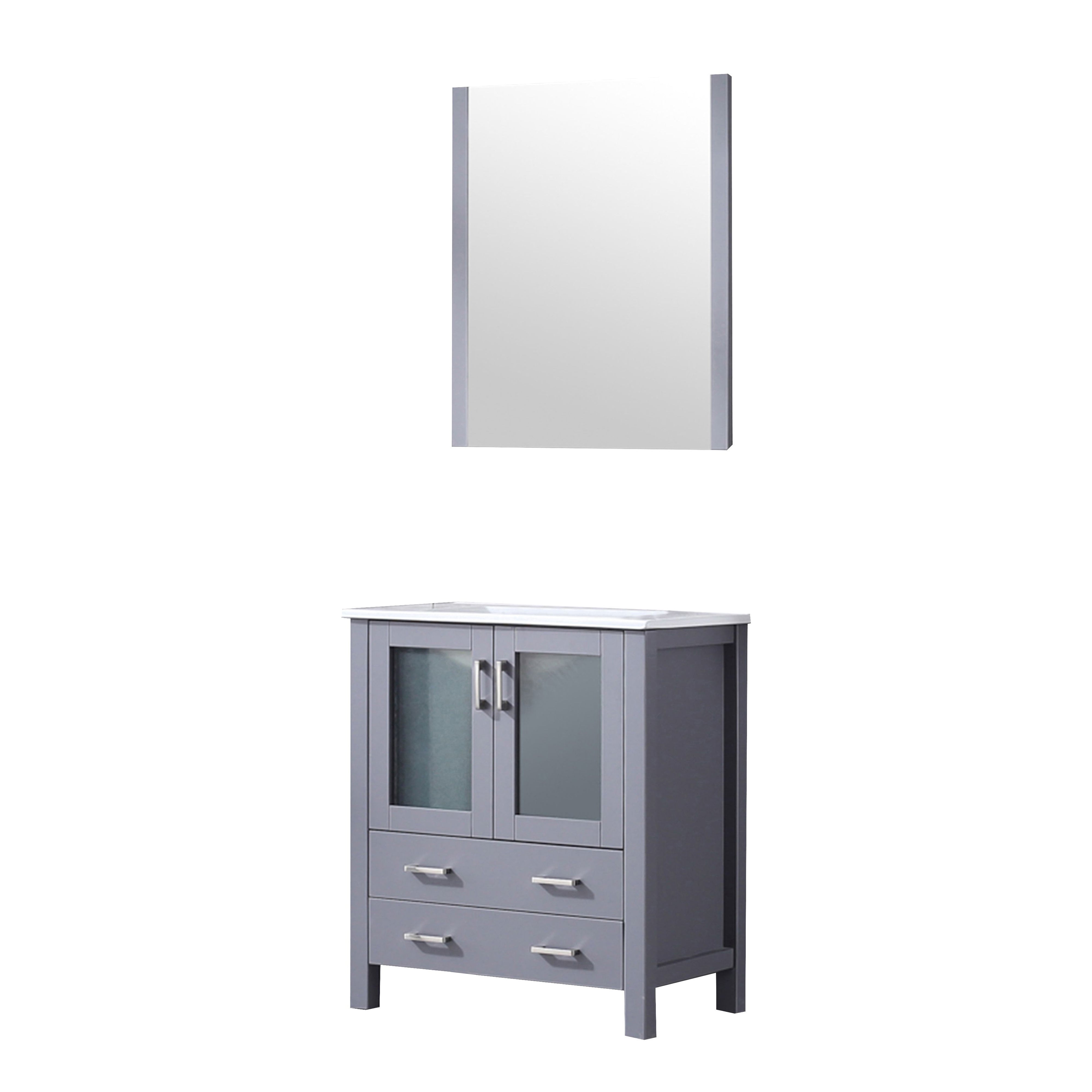 Volez 30 in W x 18.25 in D Dark Grey Bath Vanity