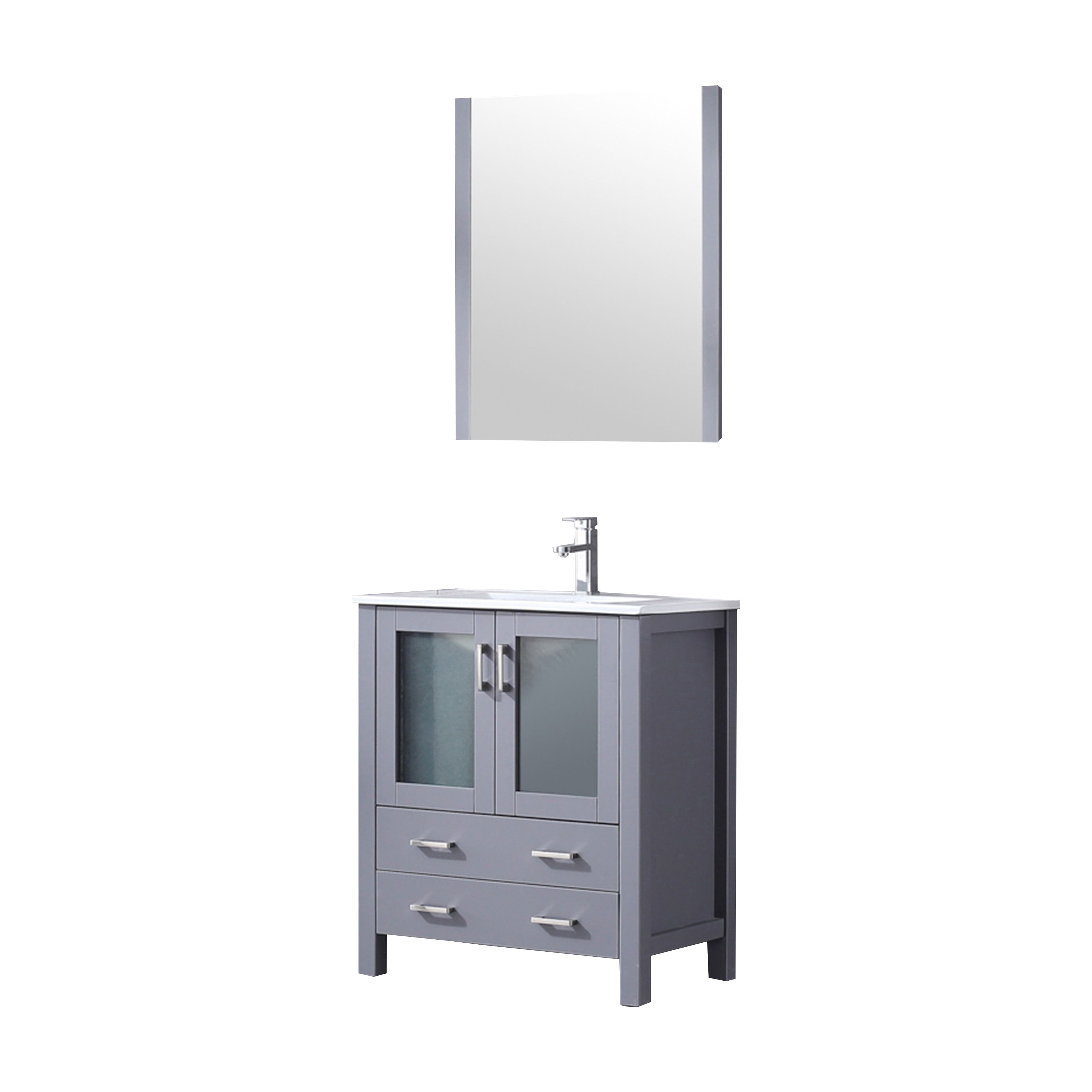 Volez 30 in W x 18.25 in D Dark Grey Bath Vanity