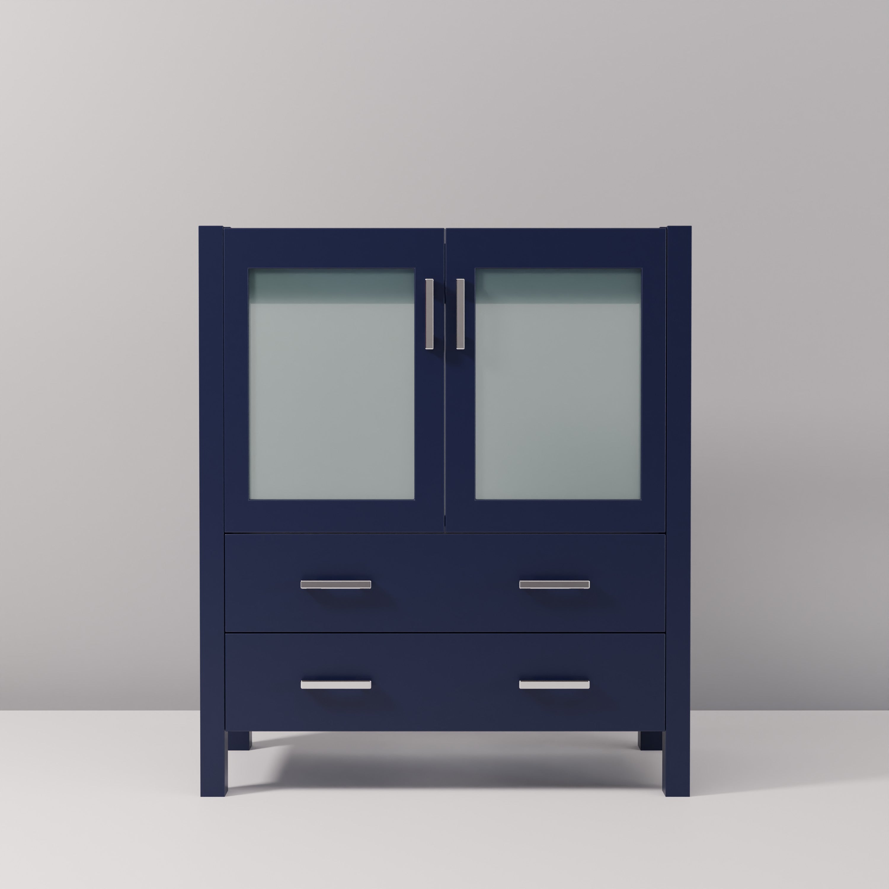 Volez 30 in W x 18.25 in D Navy Blue Bath Vanity
