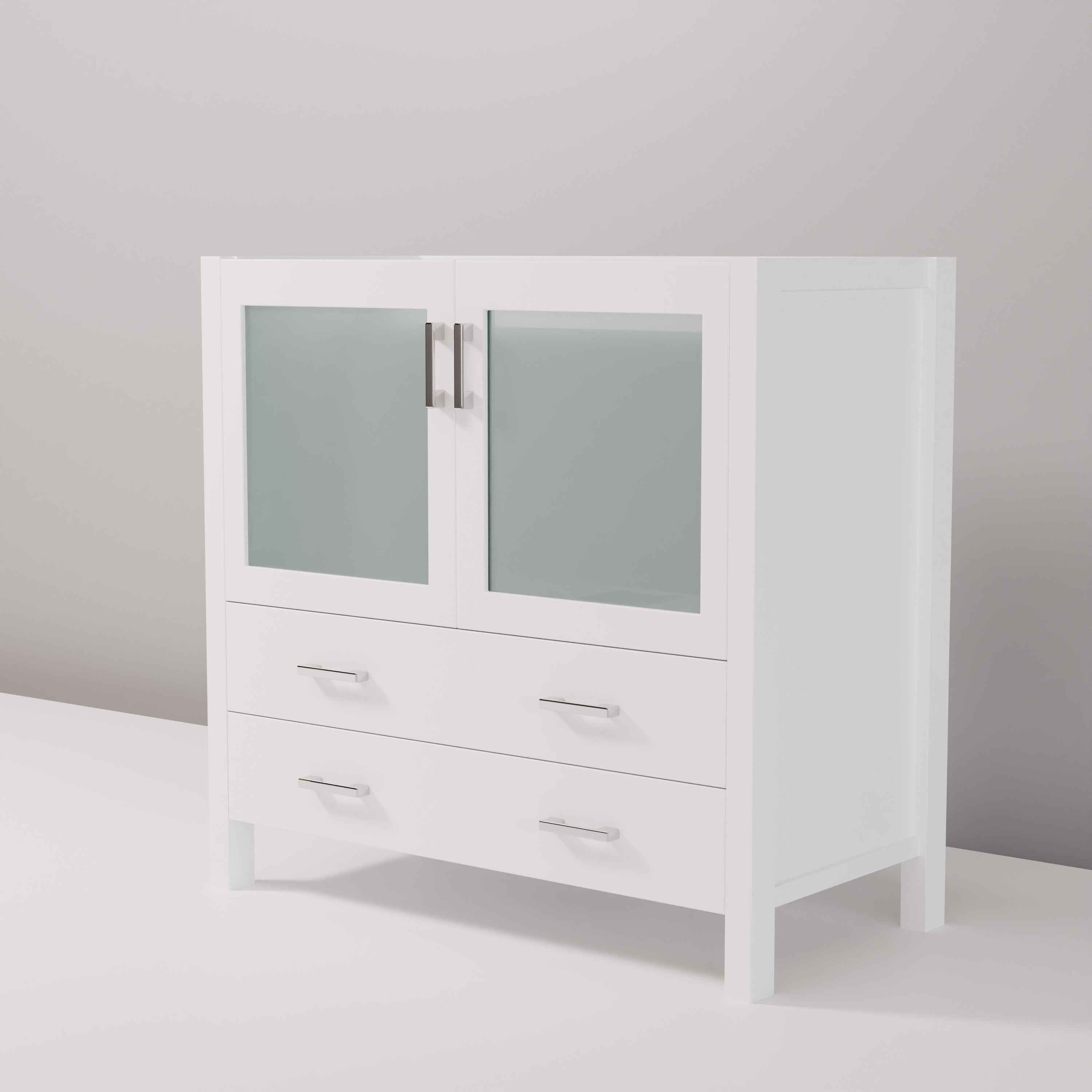 Volez 36 in W x 18.25 in D White Bath Vanity