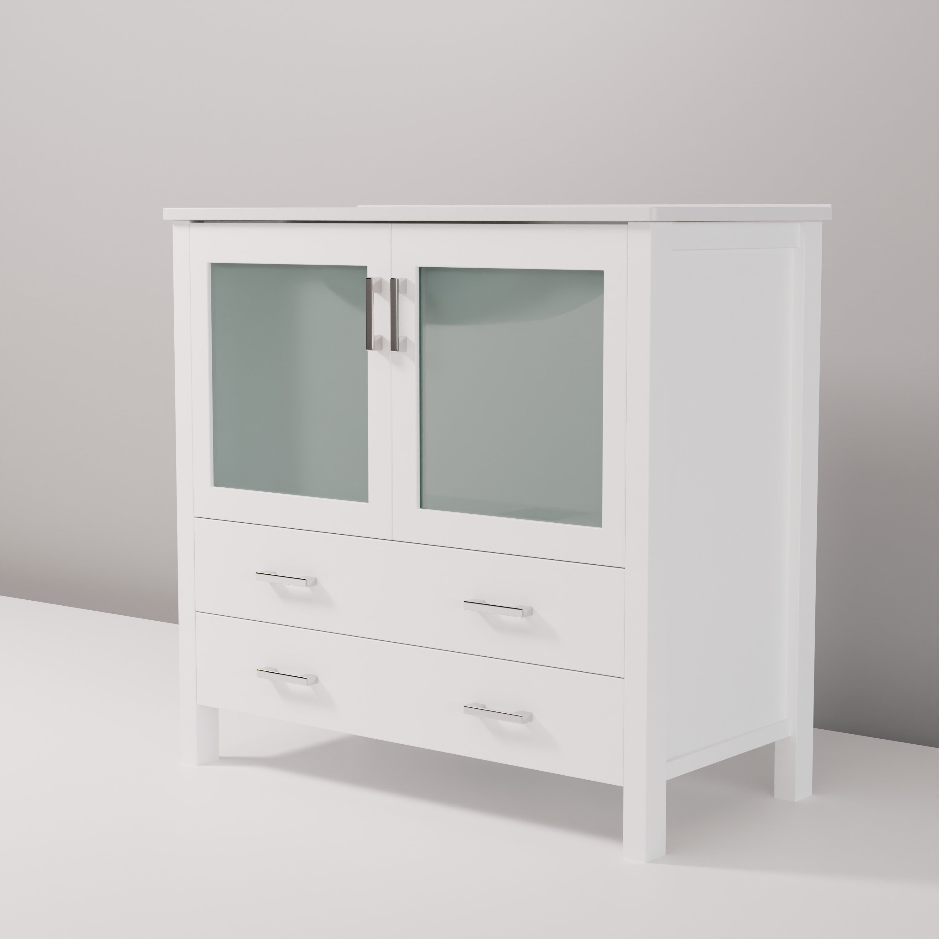 Volez 36 in W x 18.25 in D White Bath Vanity