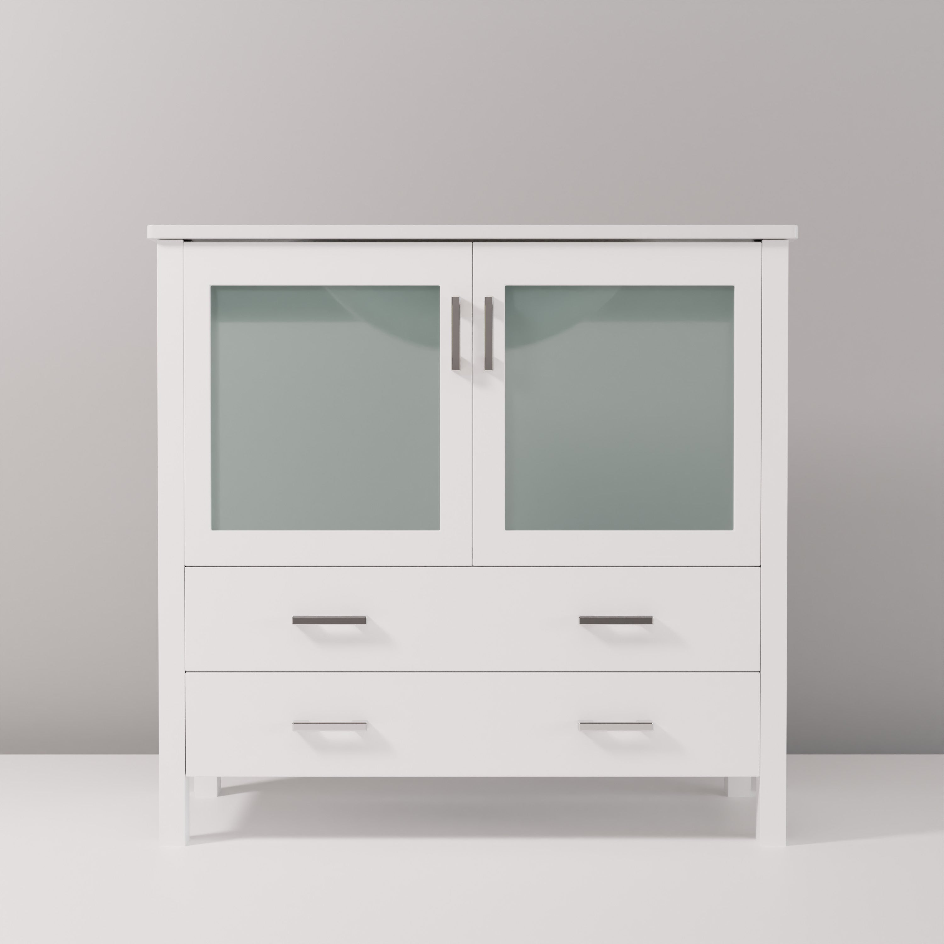 Volez 36 in W x 18.25 in D White Bath Vanity