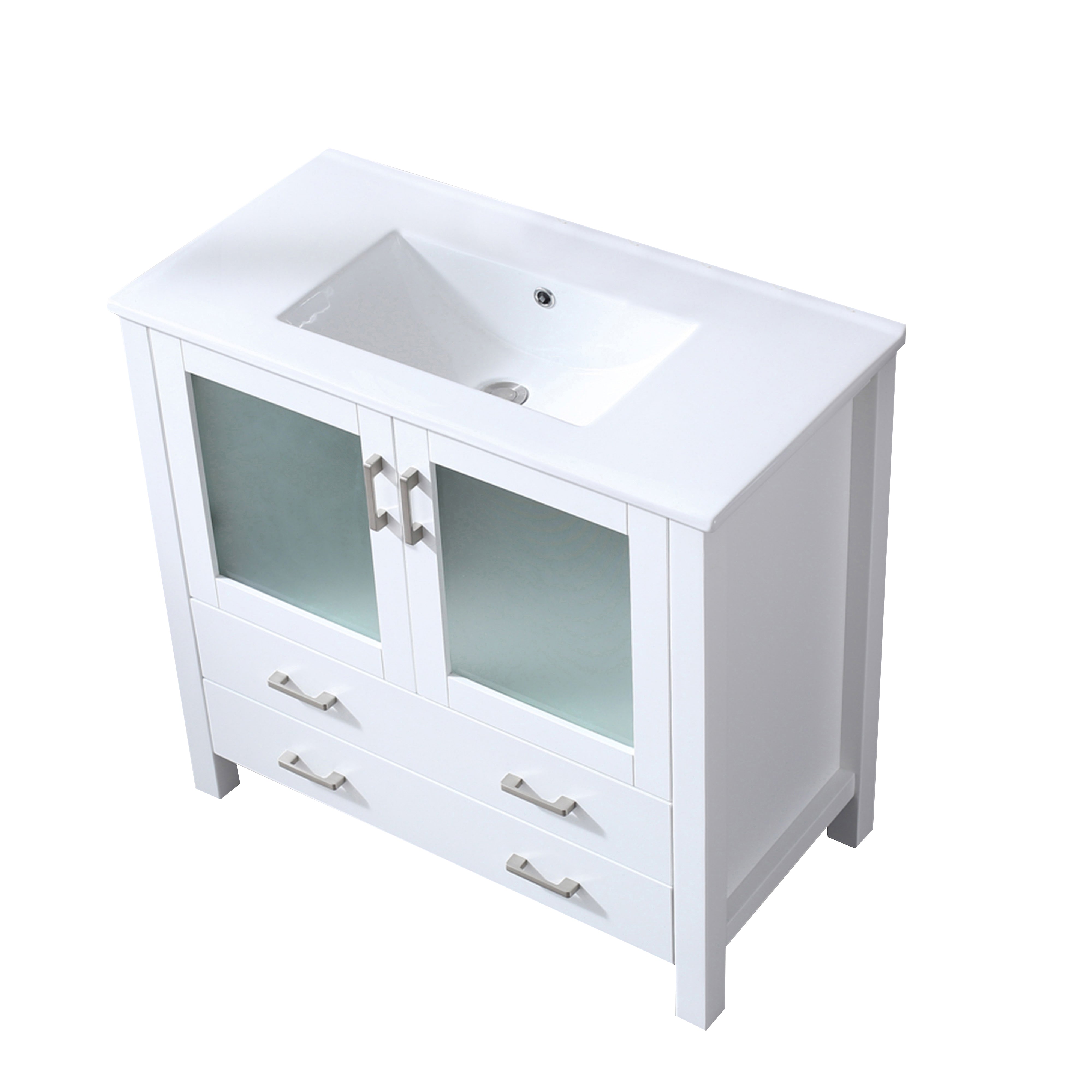 Volez 36 in W x 18.25 in D White Bath Vanity