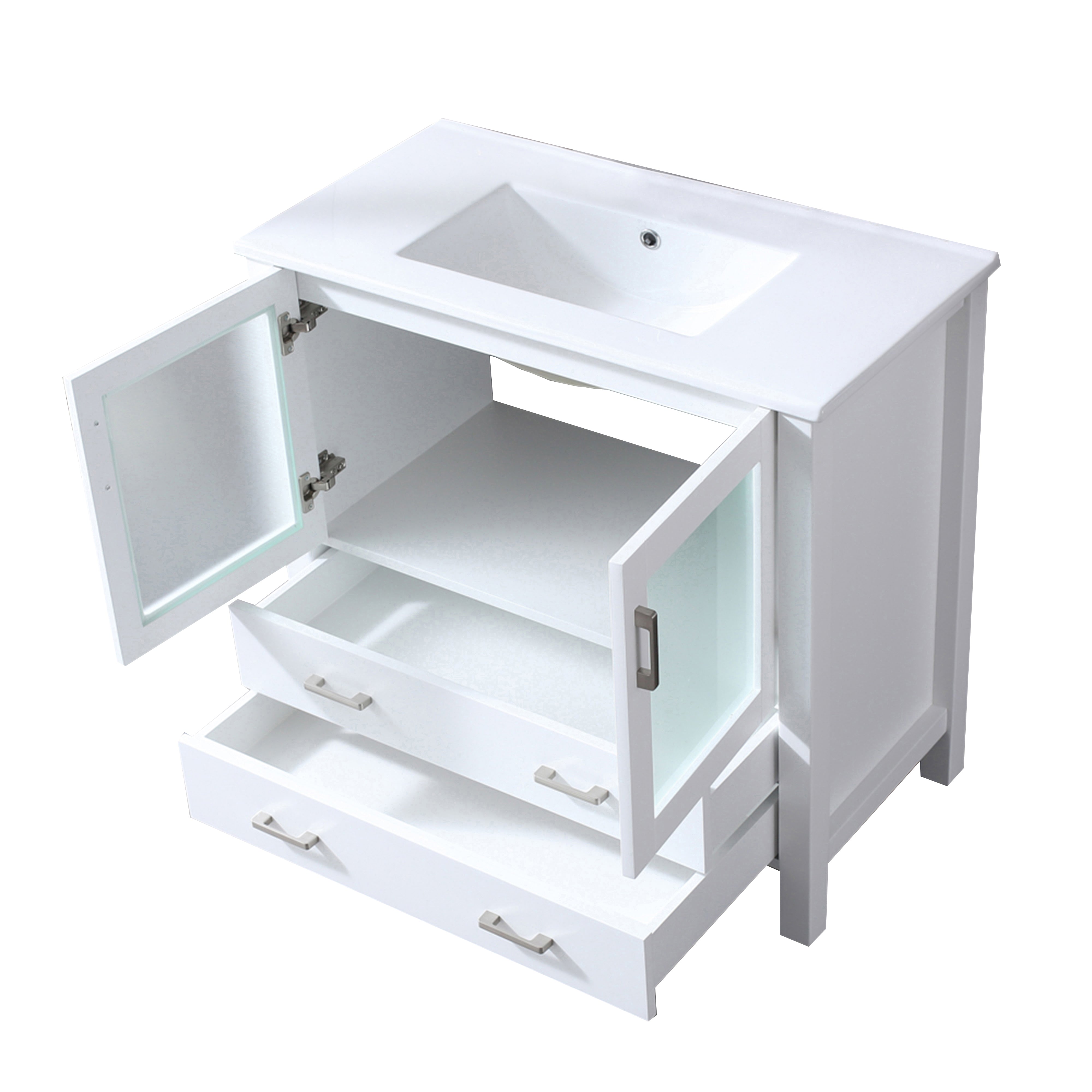Volez 36 in W x 18.25 in D White Bath Vanity