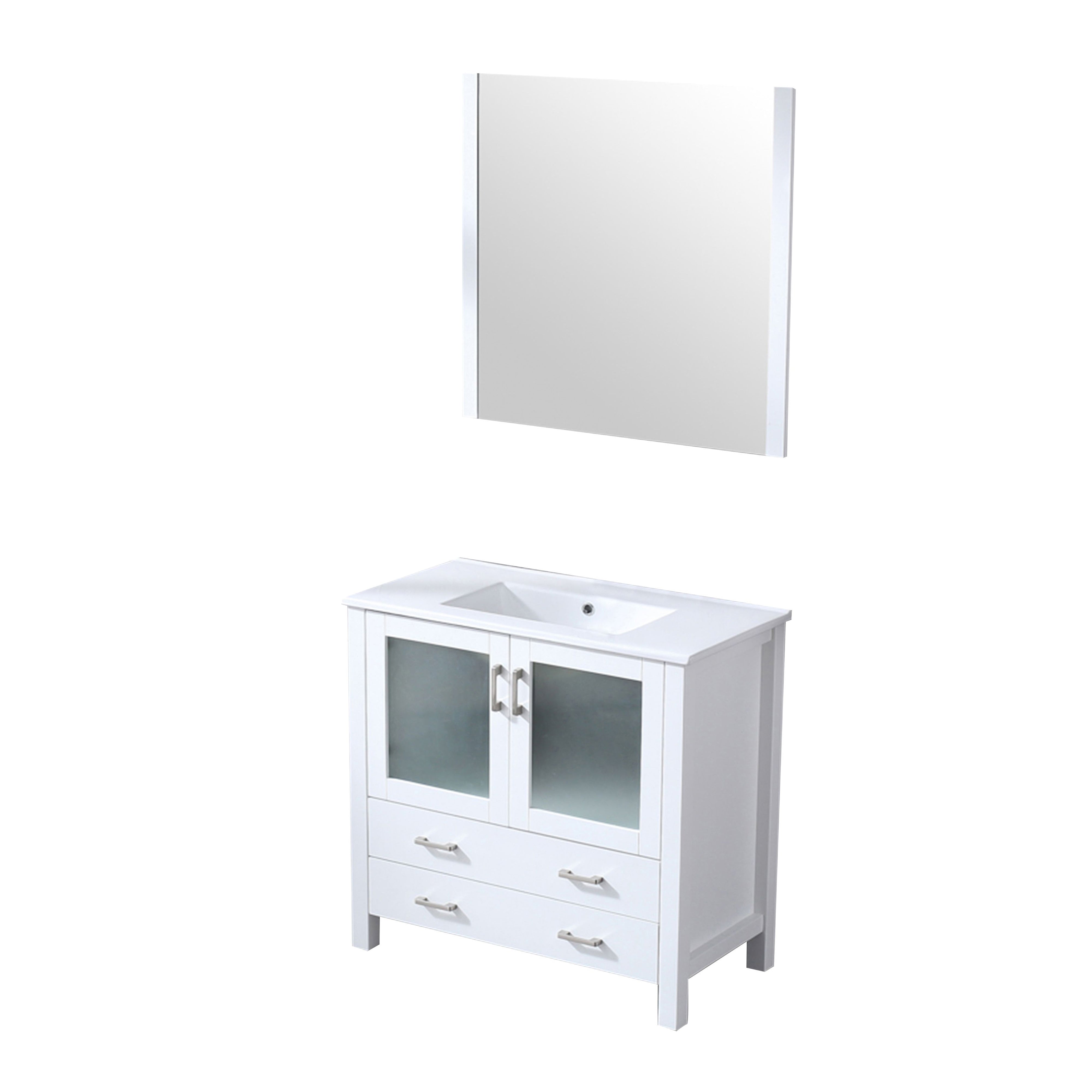 Volez 36 in W x 18.25 in D White Bath Vanity