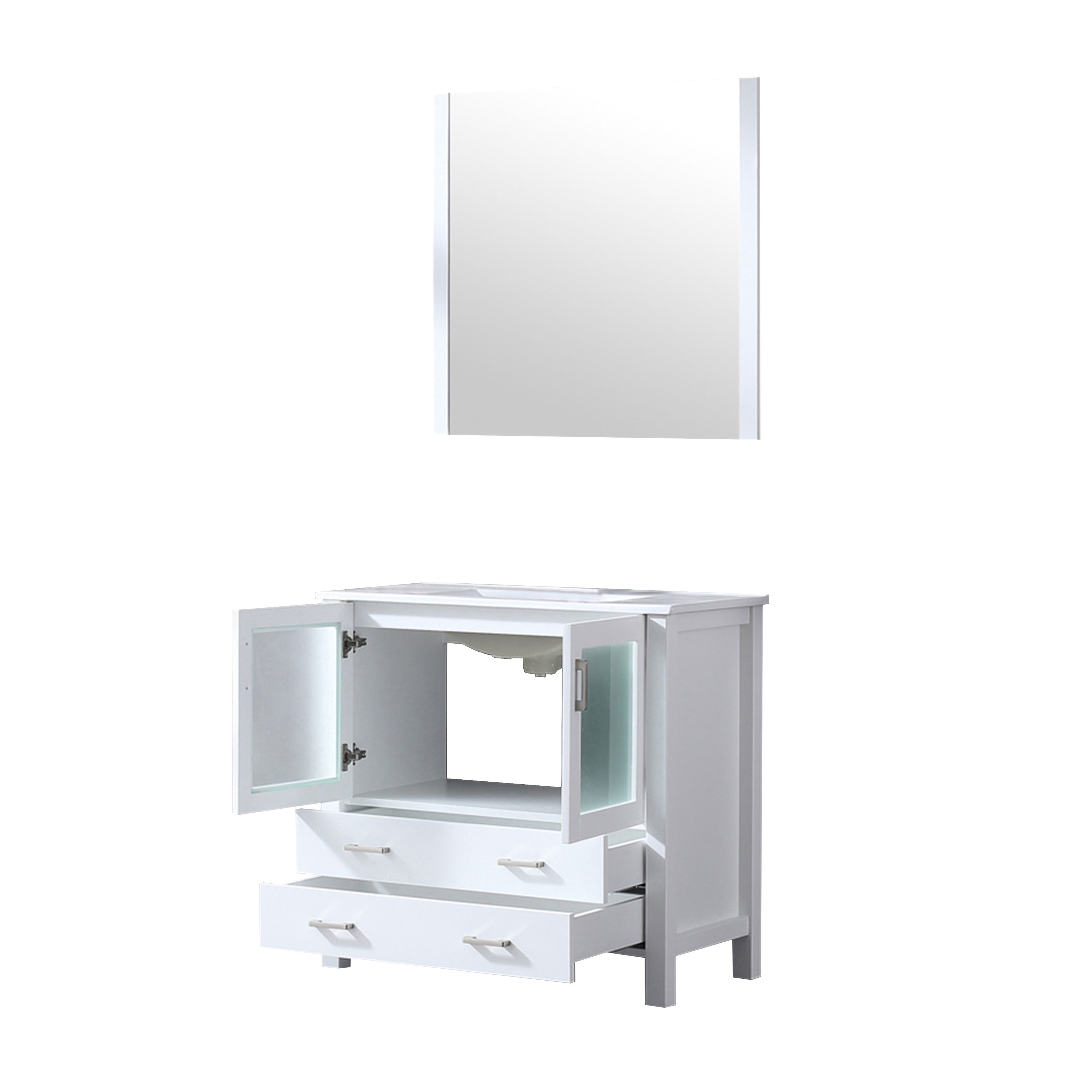 Volez 36 in W x 18.25 in D White Bath Vanity