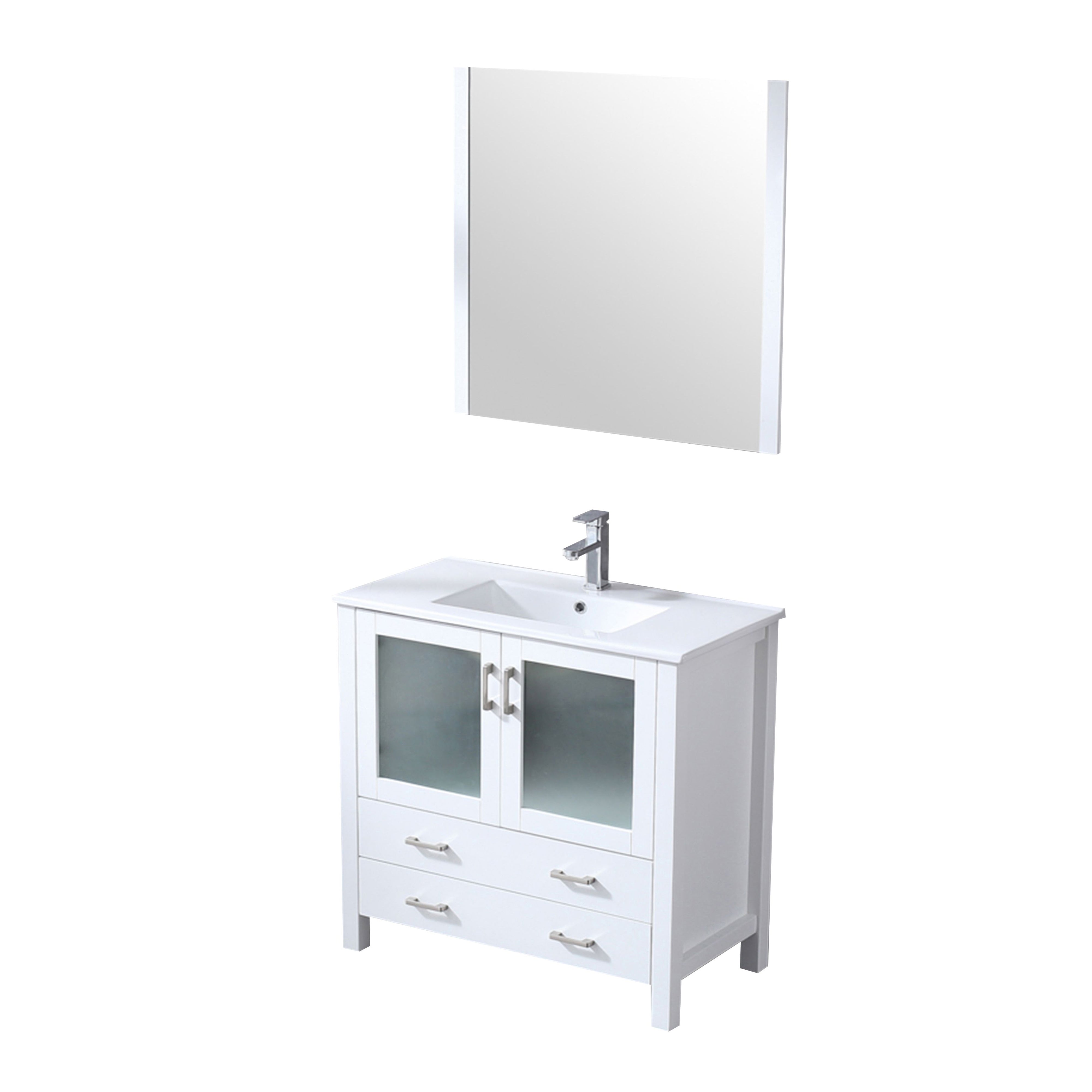 Volez 36 in W x 18.25 in D White Bath Vanity