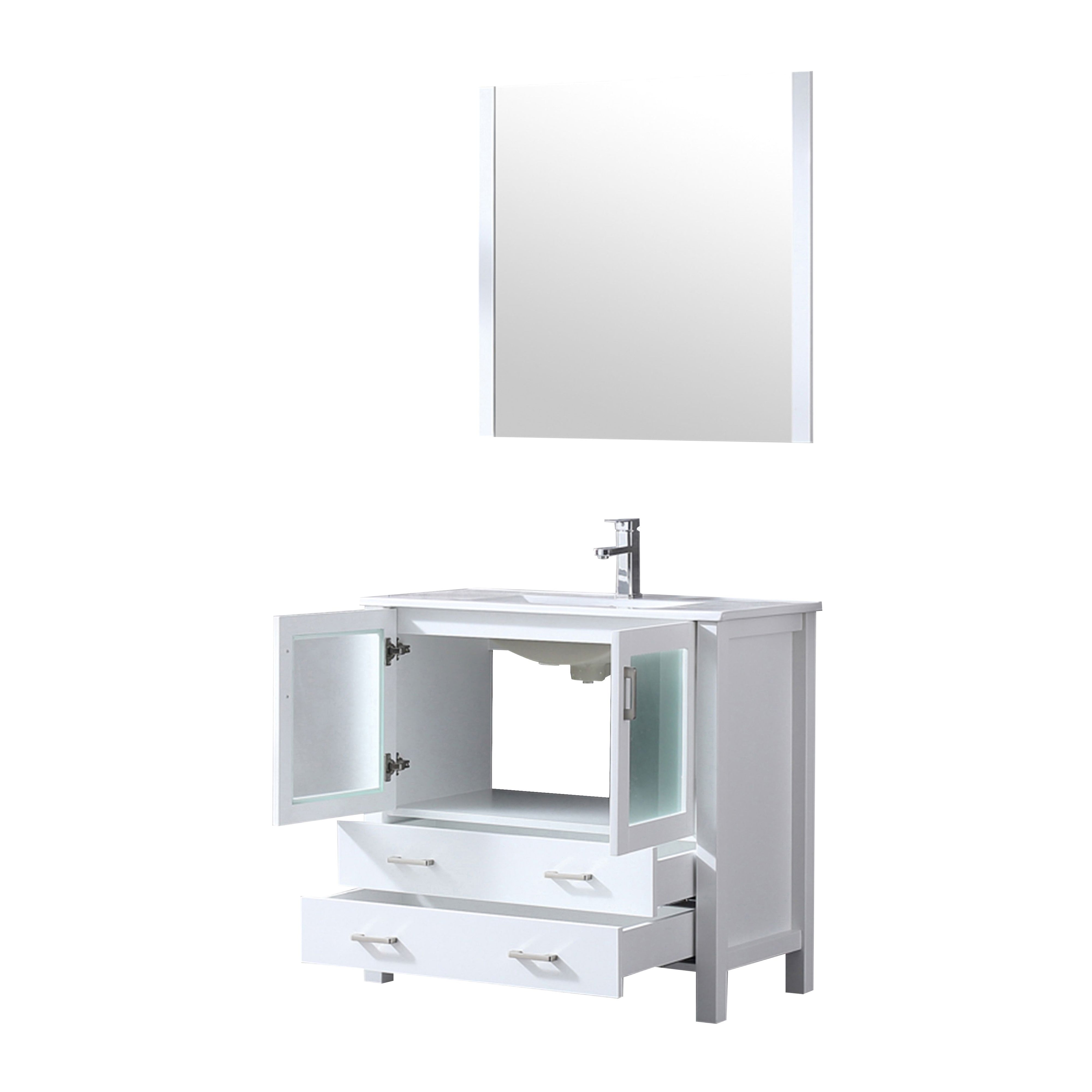 Volez 36 in W x 18.25 in D White Bath Vanity