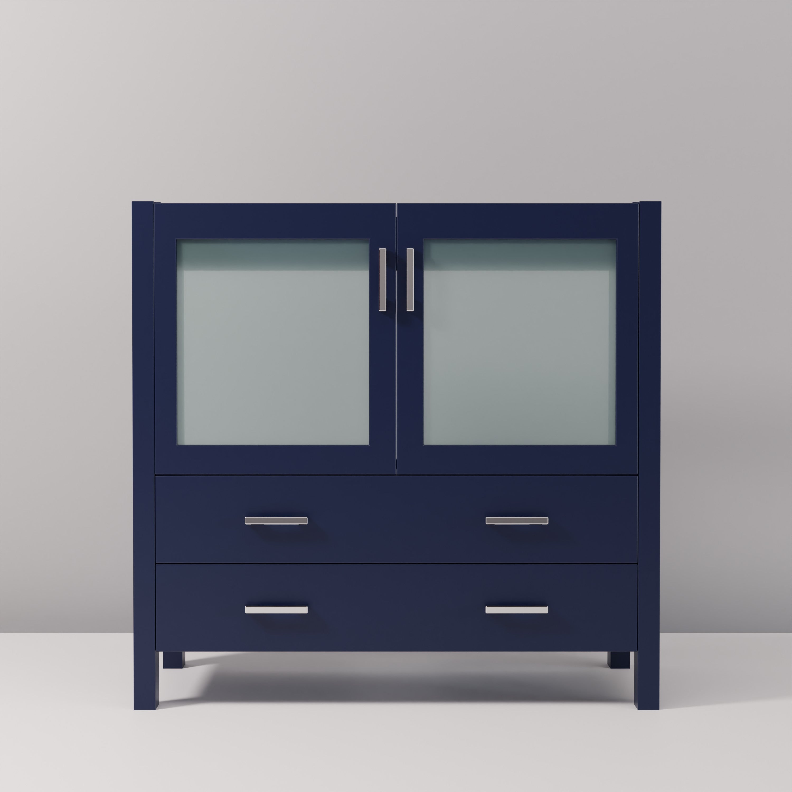 Volez 36 in W x 18.25 in D Navy Blue Bath Vanity