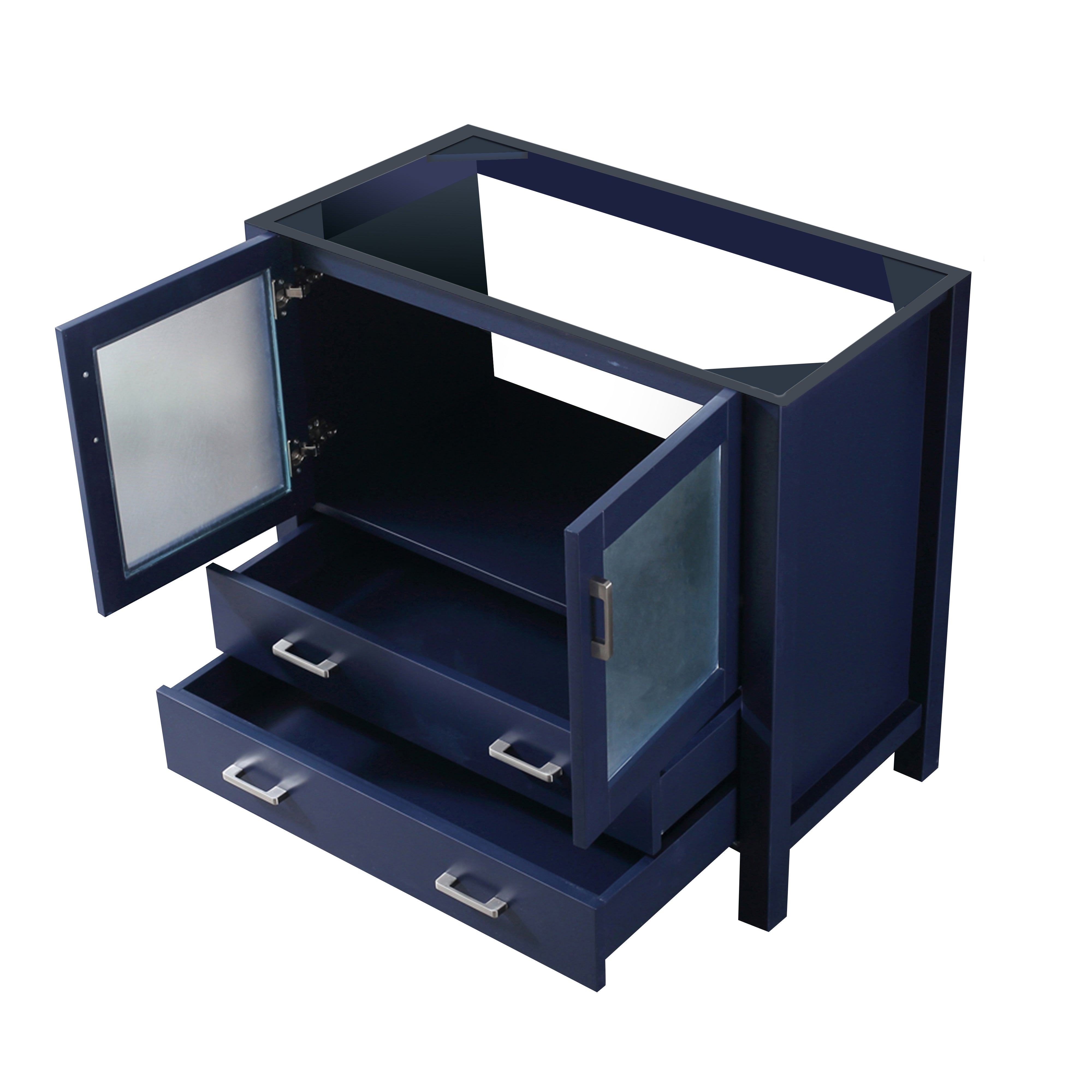 Volez 36 in W x 18.25 in D Navy Blue Bath Vanity