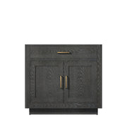 Abbey 36 in W x 22 in D Black Oak Single Bath Vanity