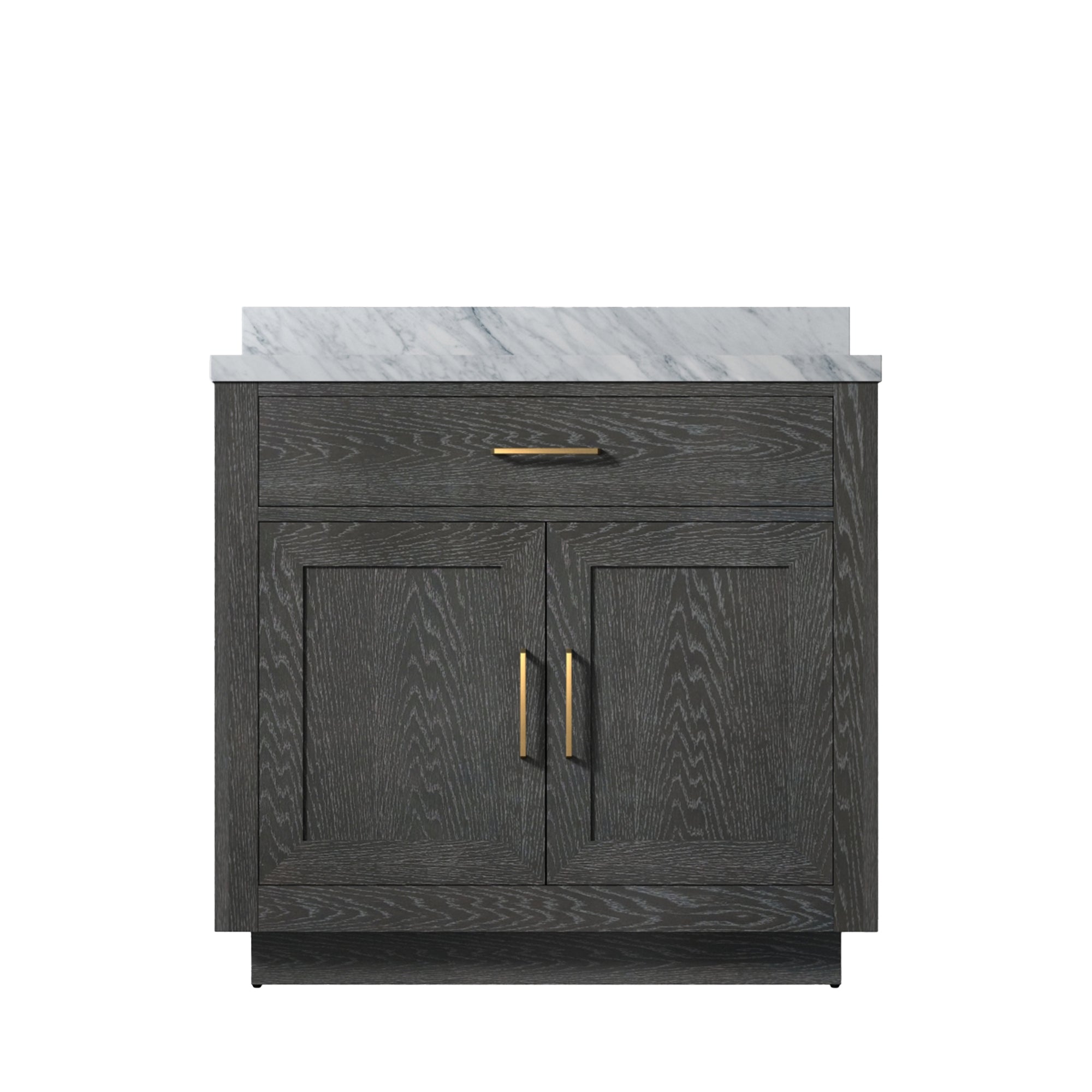 Abbey 36 in W x 22 in D Black Oak Single Bath Vanity