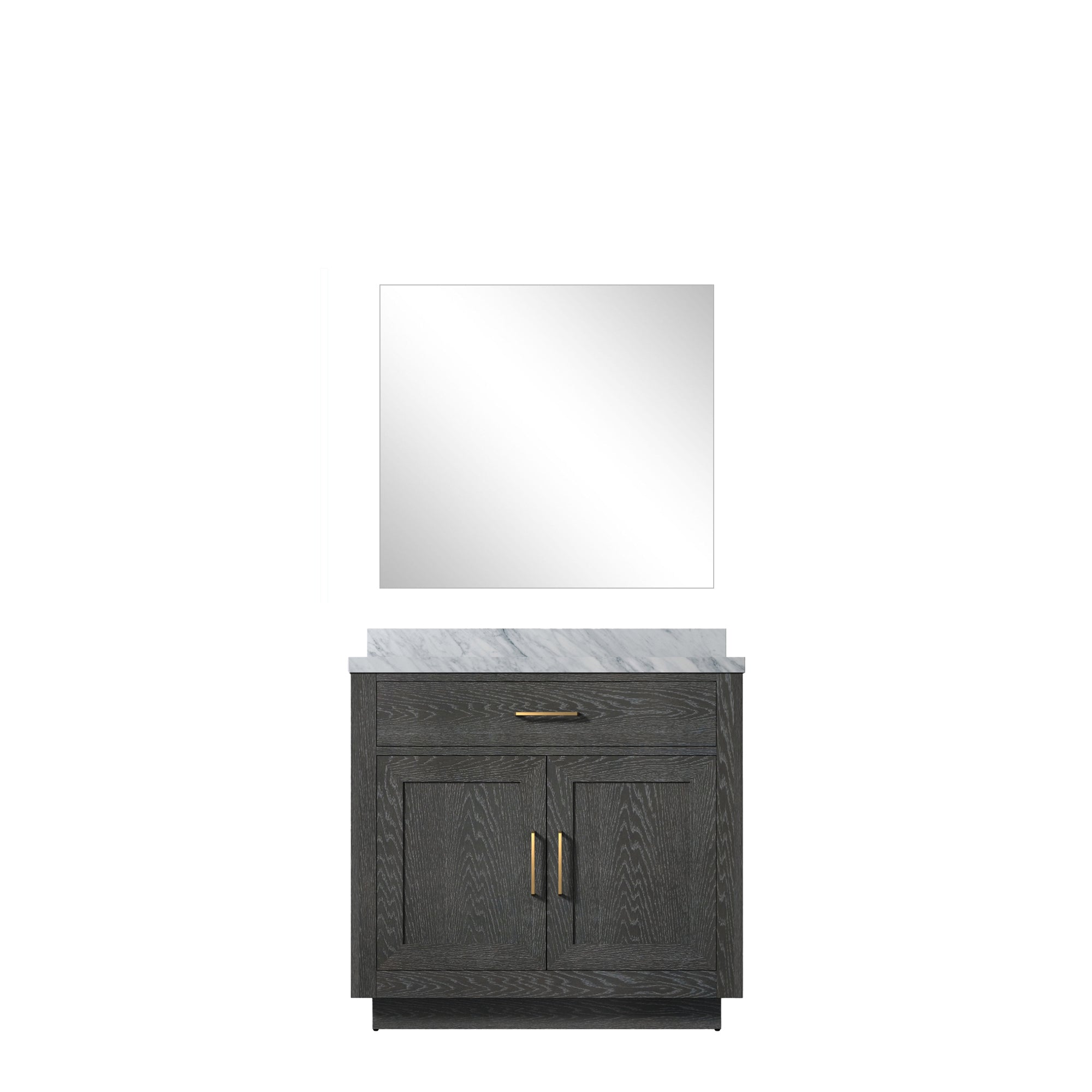 Abbey 36 in W x 22 in D Black Oak Single Bath Vanity