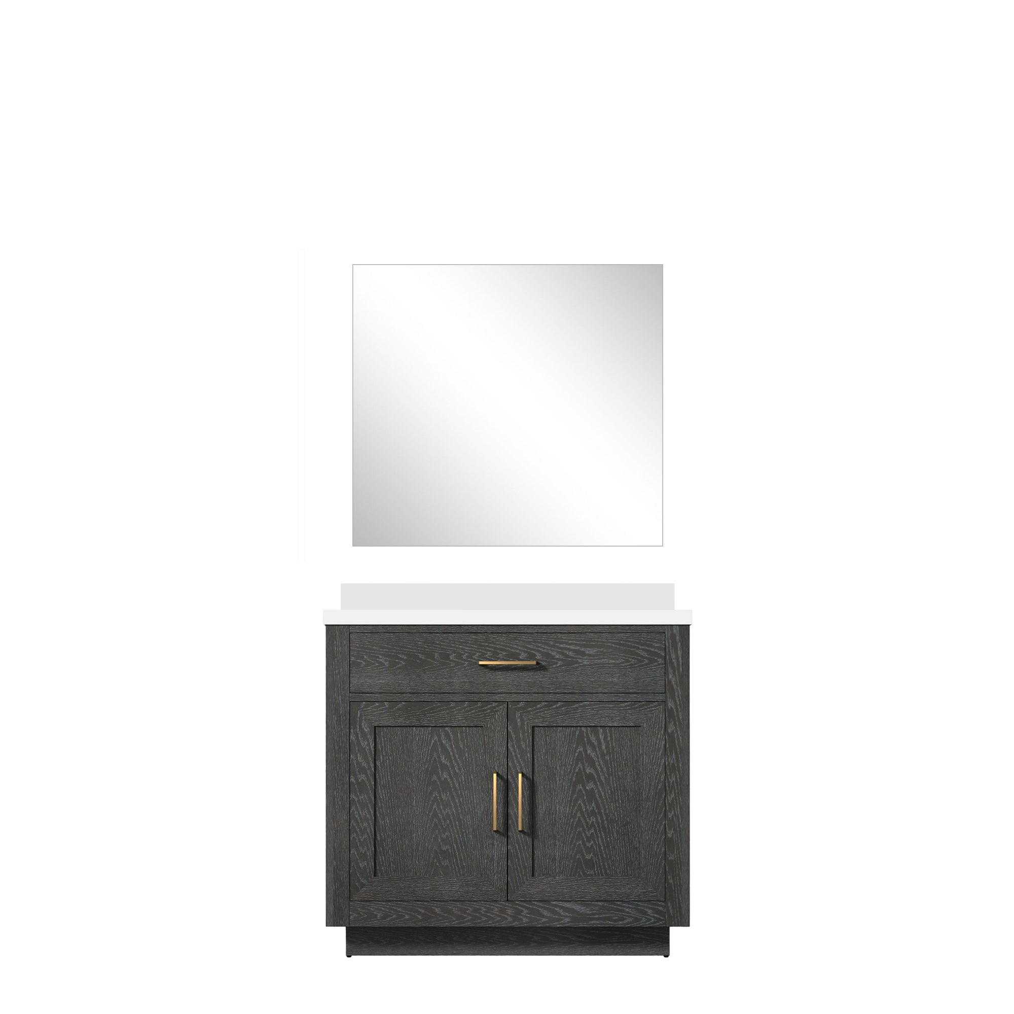 Abbey 36 in W x 22 in D Black Oak Single Bath Vanity