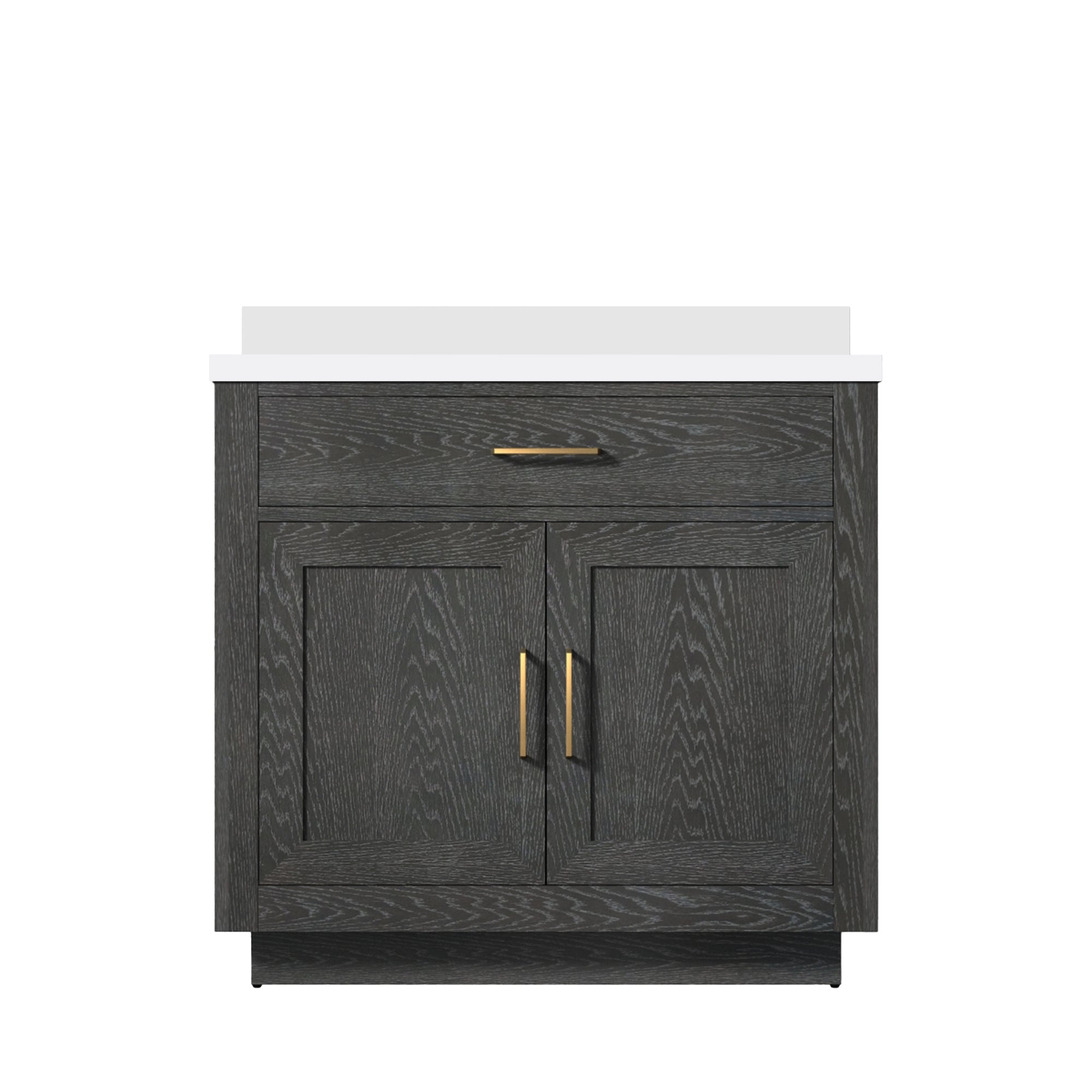 Abbey 36 in W x 22 in D Black Oak Single Bath Vanity