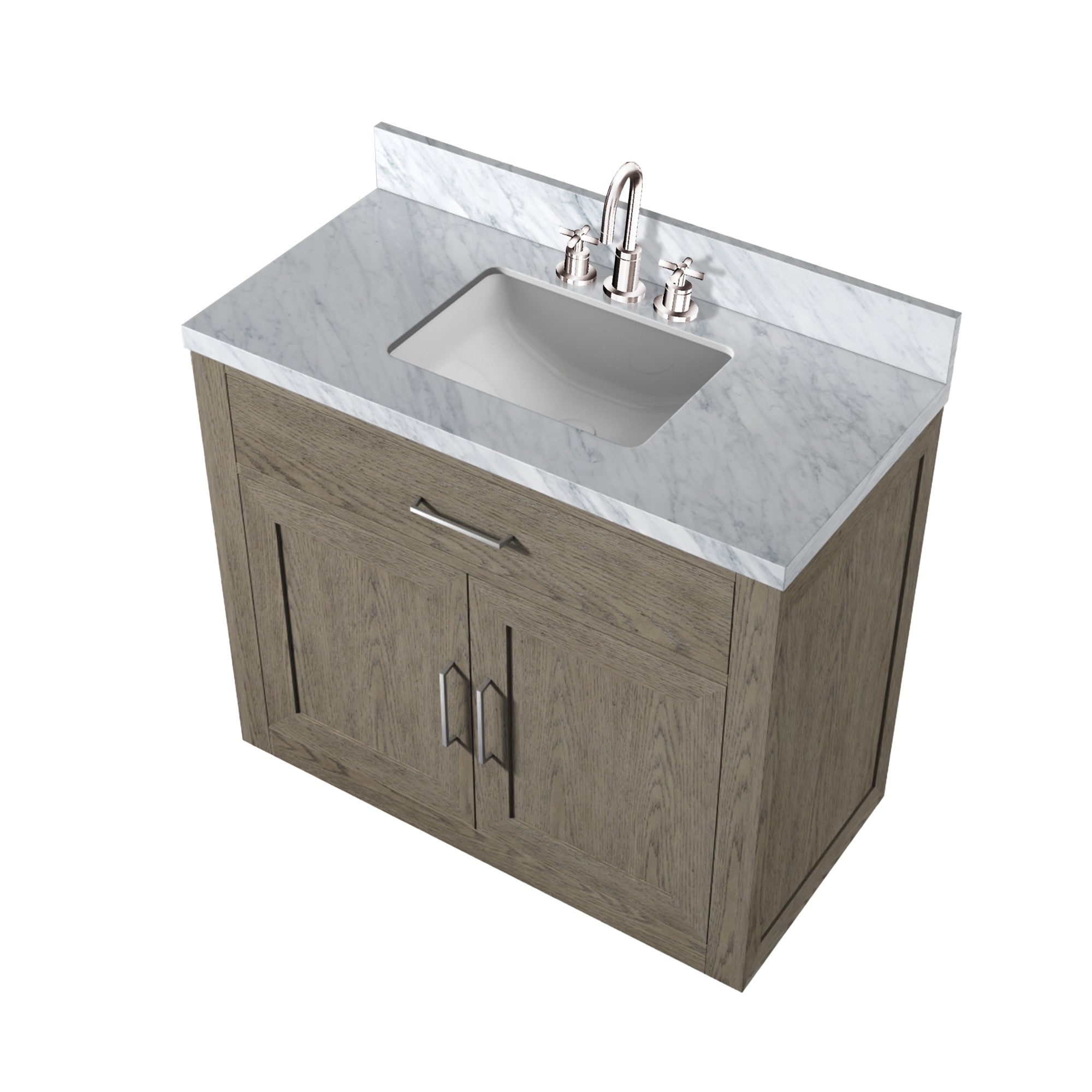 Abbey 36 in W x 22 in D Grey Oak Single Bath Vanity