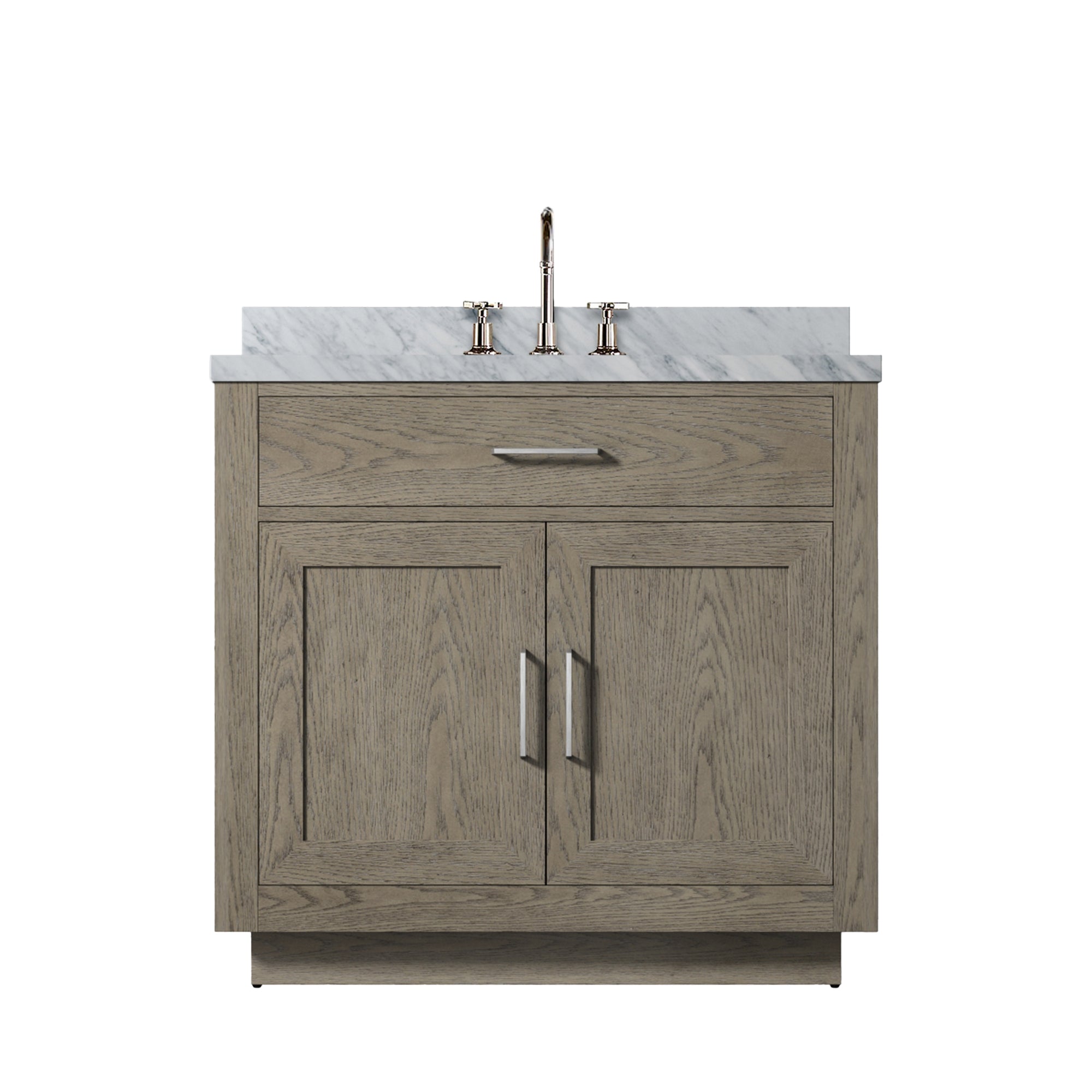 Abbey 36 in W x 22 in D Grey Oak Single Bath Vanity
