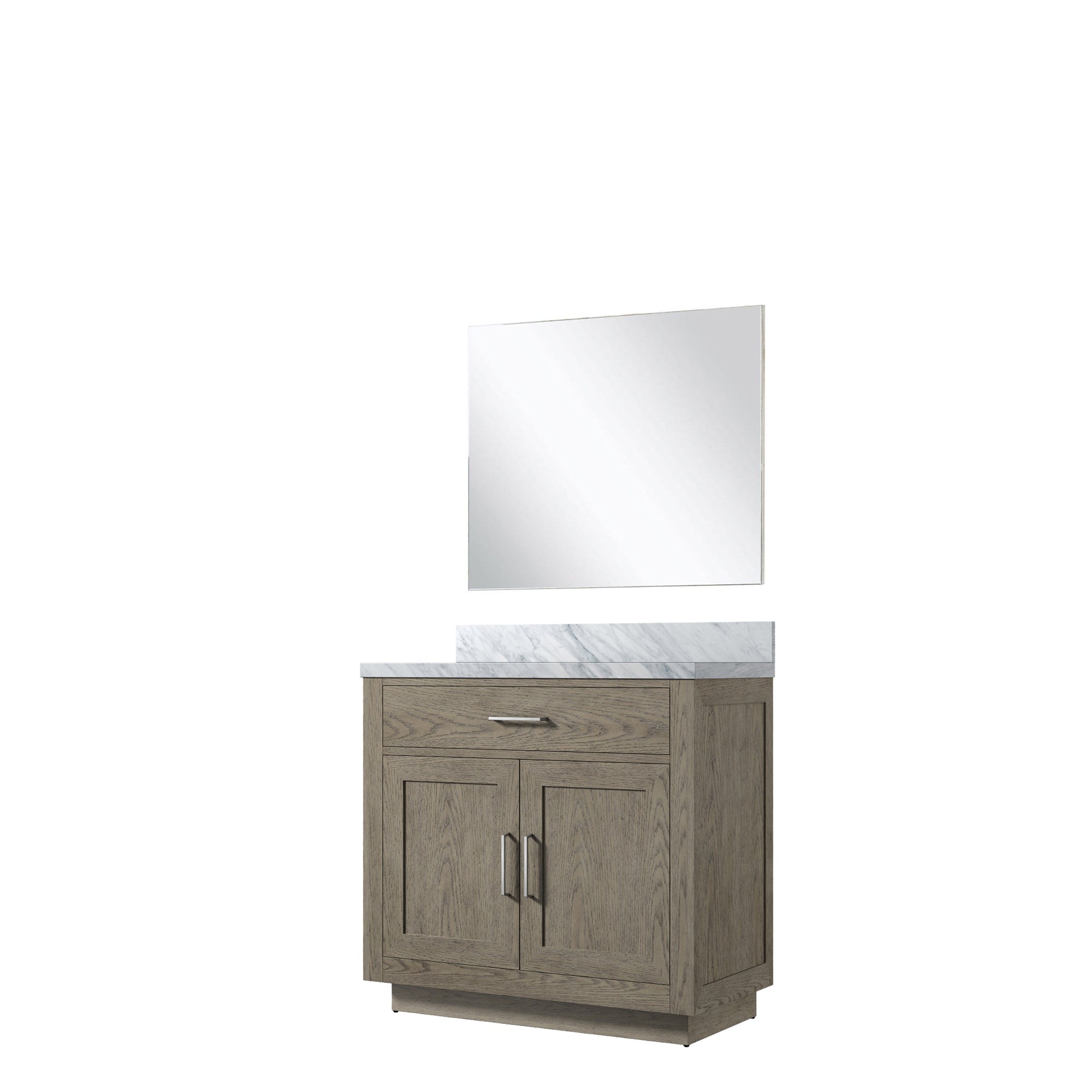 Abbey 36 in W x 22 in D Grey Oak Single Bath Vanity