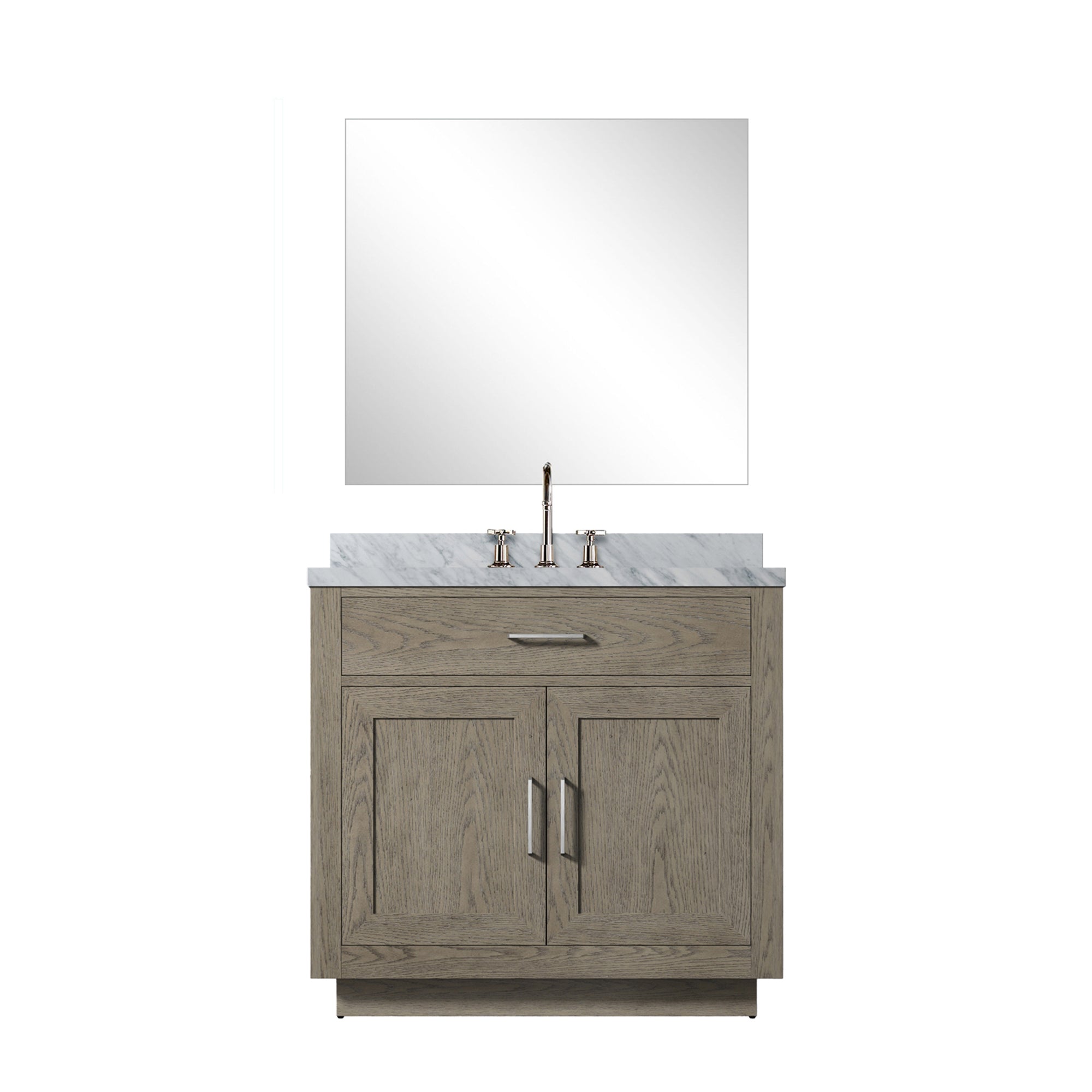 Abbey 36 in W x 22 in D Grey Oak Single Bath Vanity