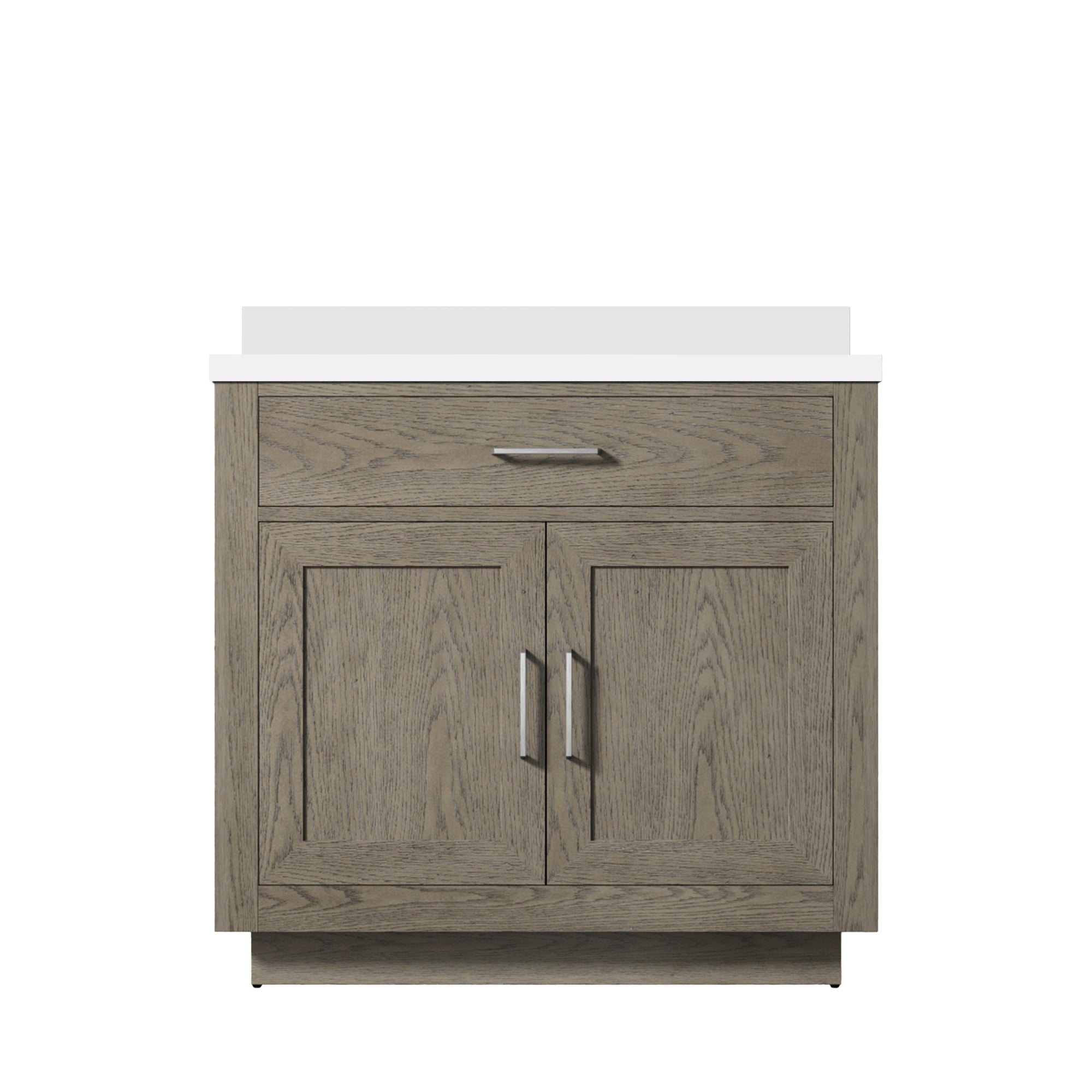 Abbey 36 in W x 22 in D Grey Oak Single Bath Vanity