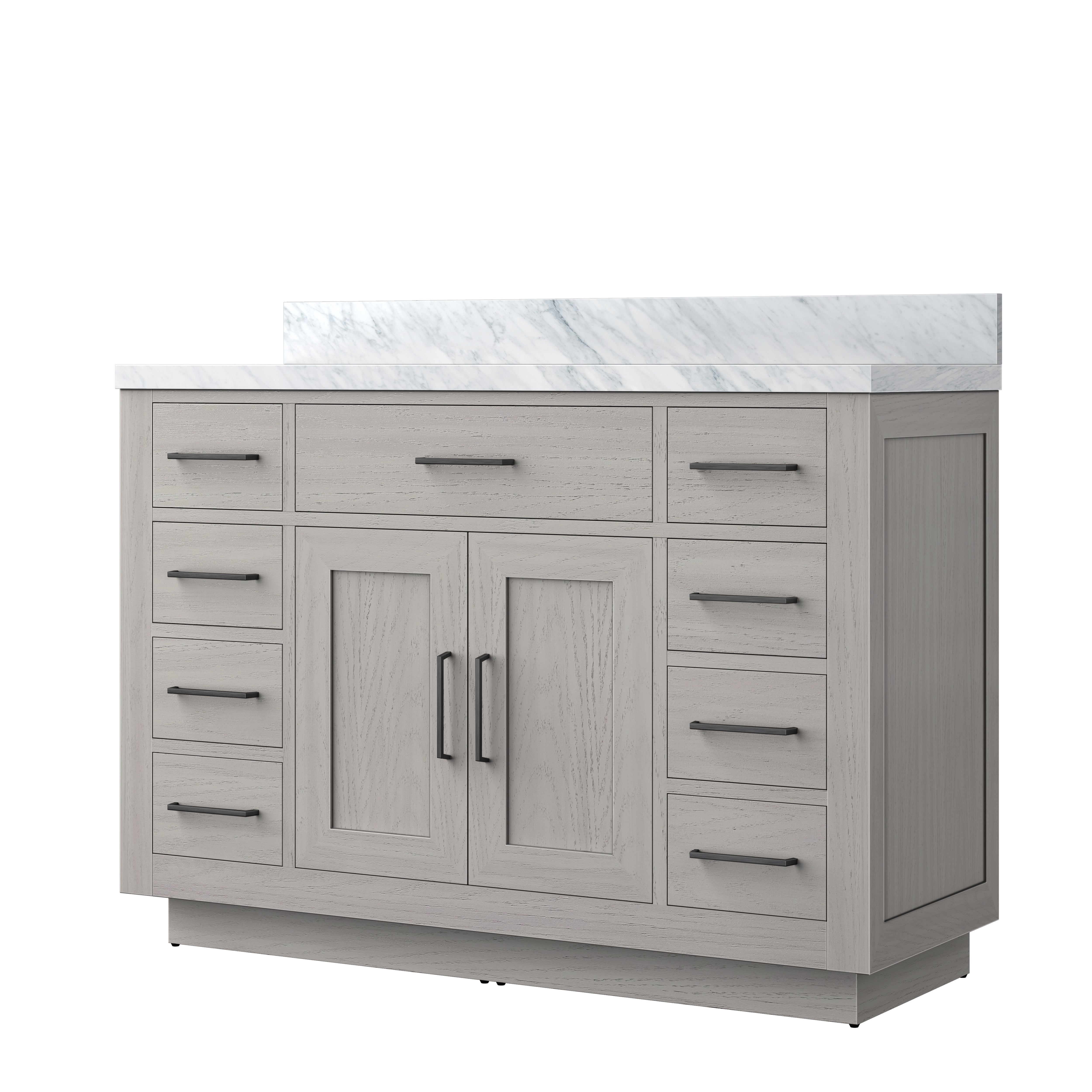 Abbey 48 in W x 22 in D White Oak Single Bath Vanity