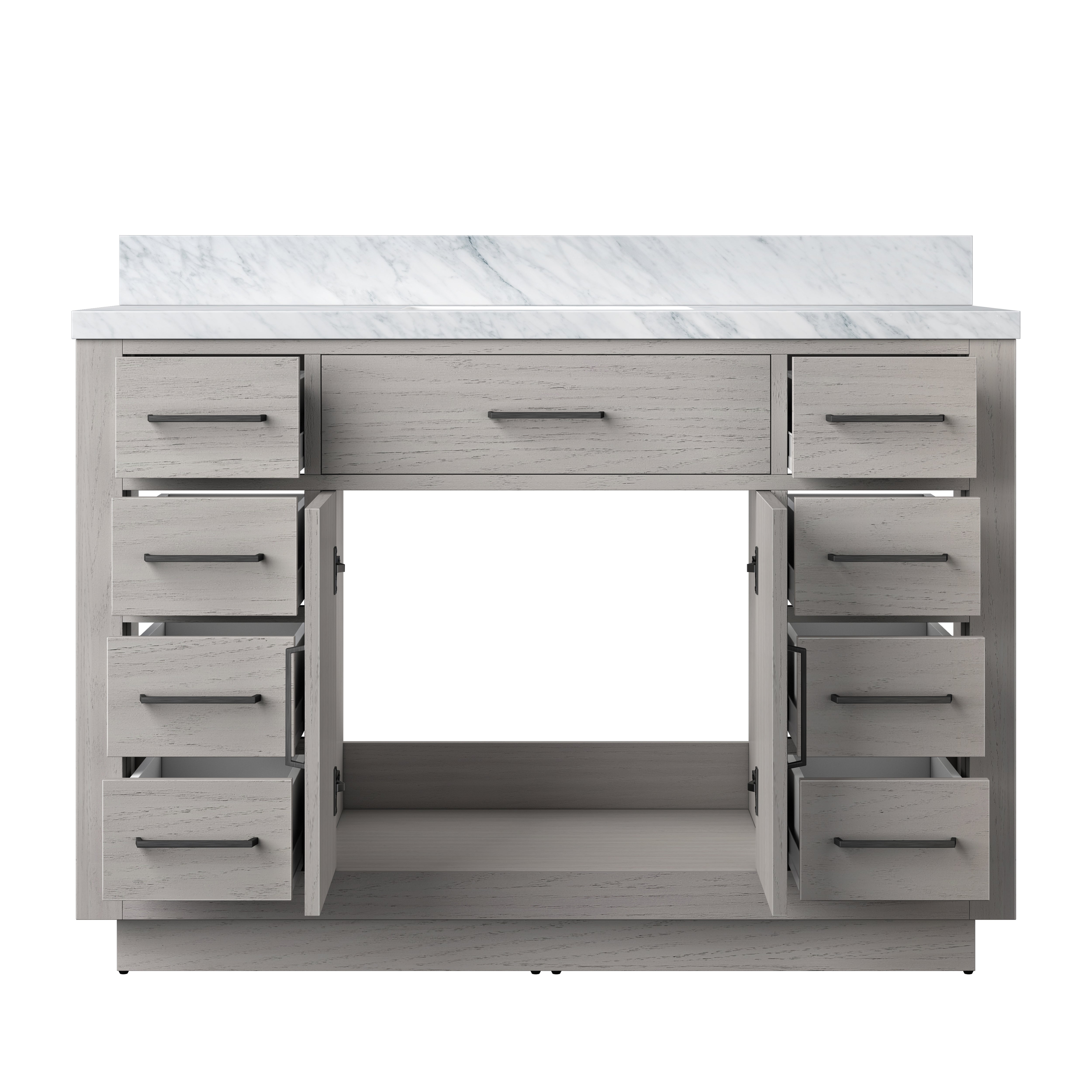 Abbey 48 in W x 22 in D White Oak Single Bath Vanity