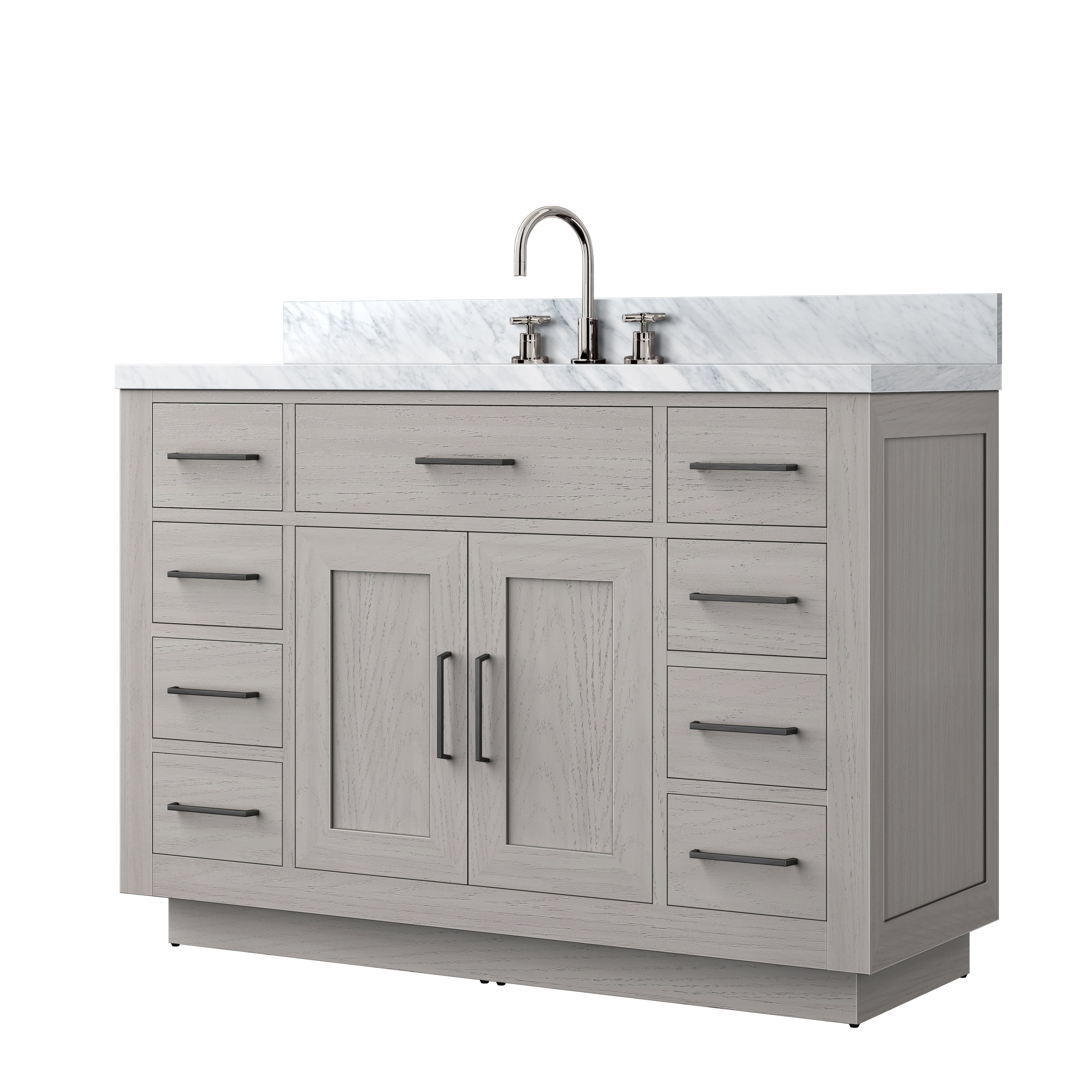 Abbey 48 in W x 22 in D White Oak Single Bath Vanity