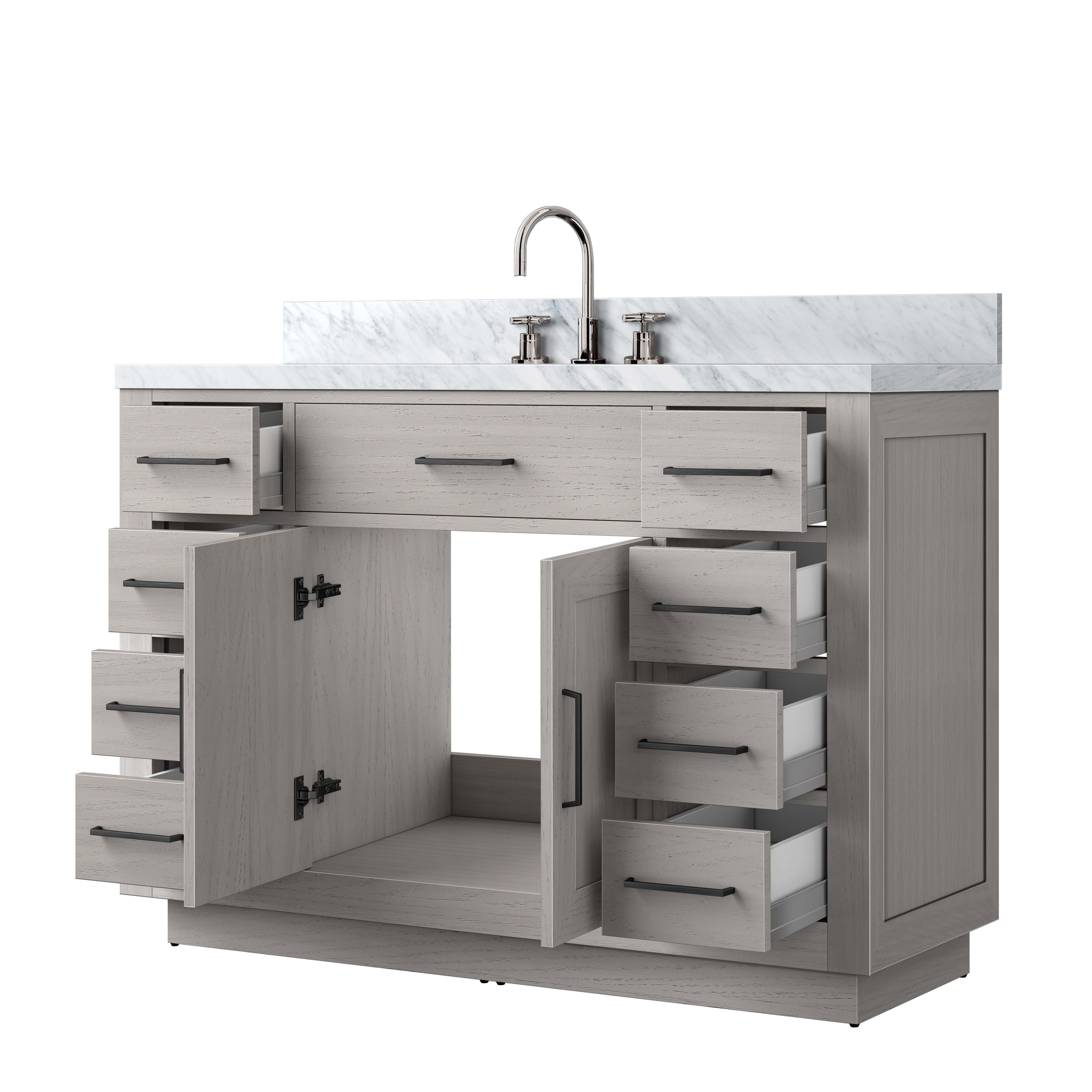 Abbey 48 in W x 22 in D White Oak Single Bath Vanity