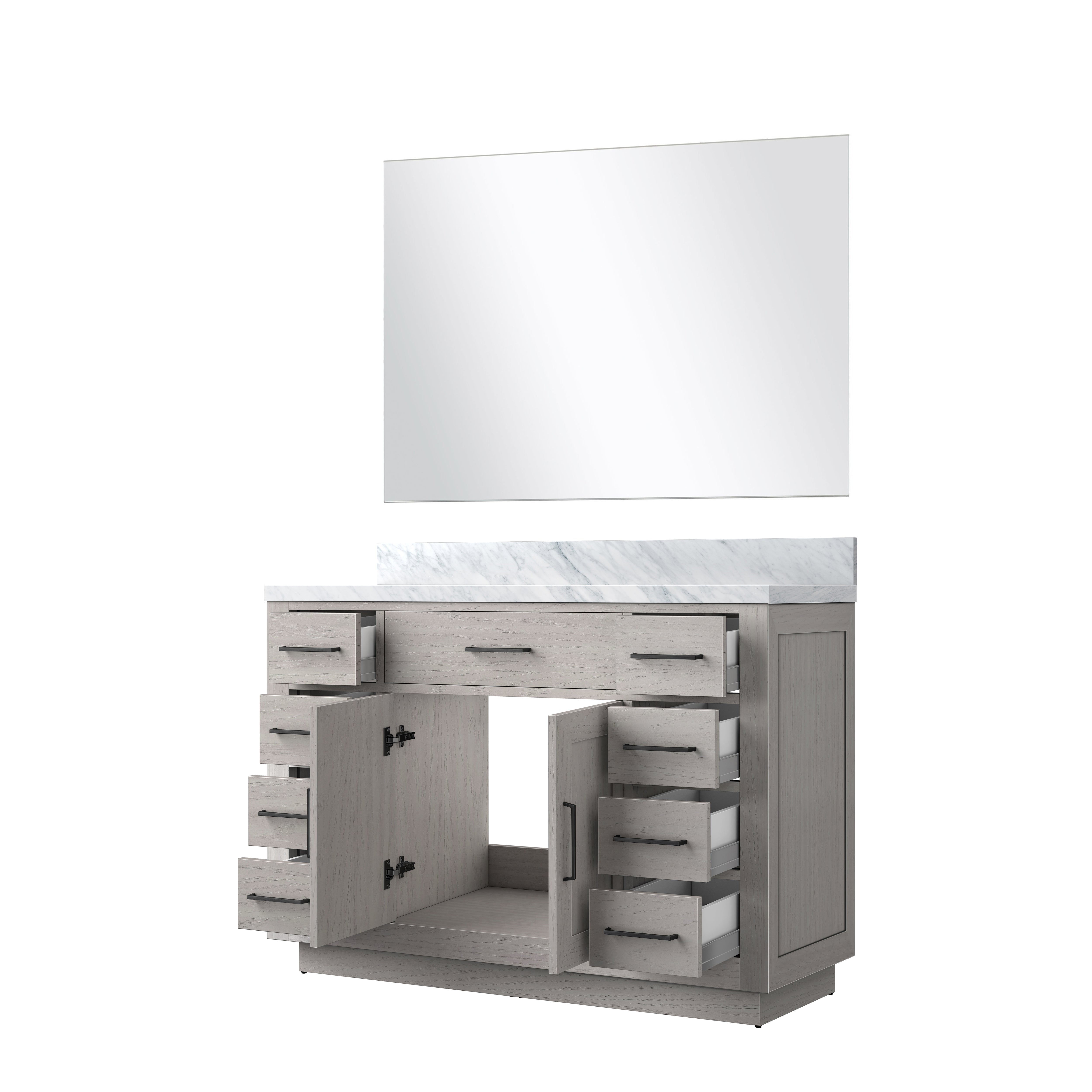 Abbey 48 in W x 22 in D White Oak Single Bath Vanity