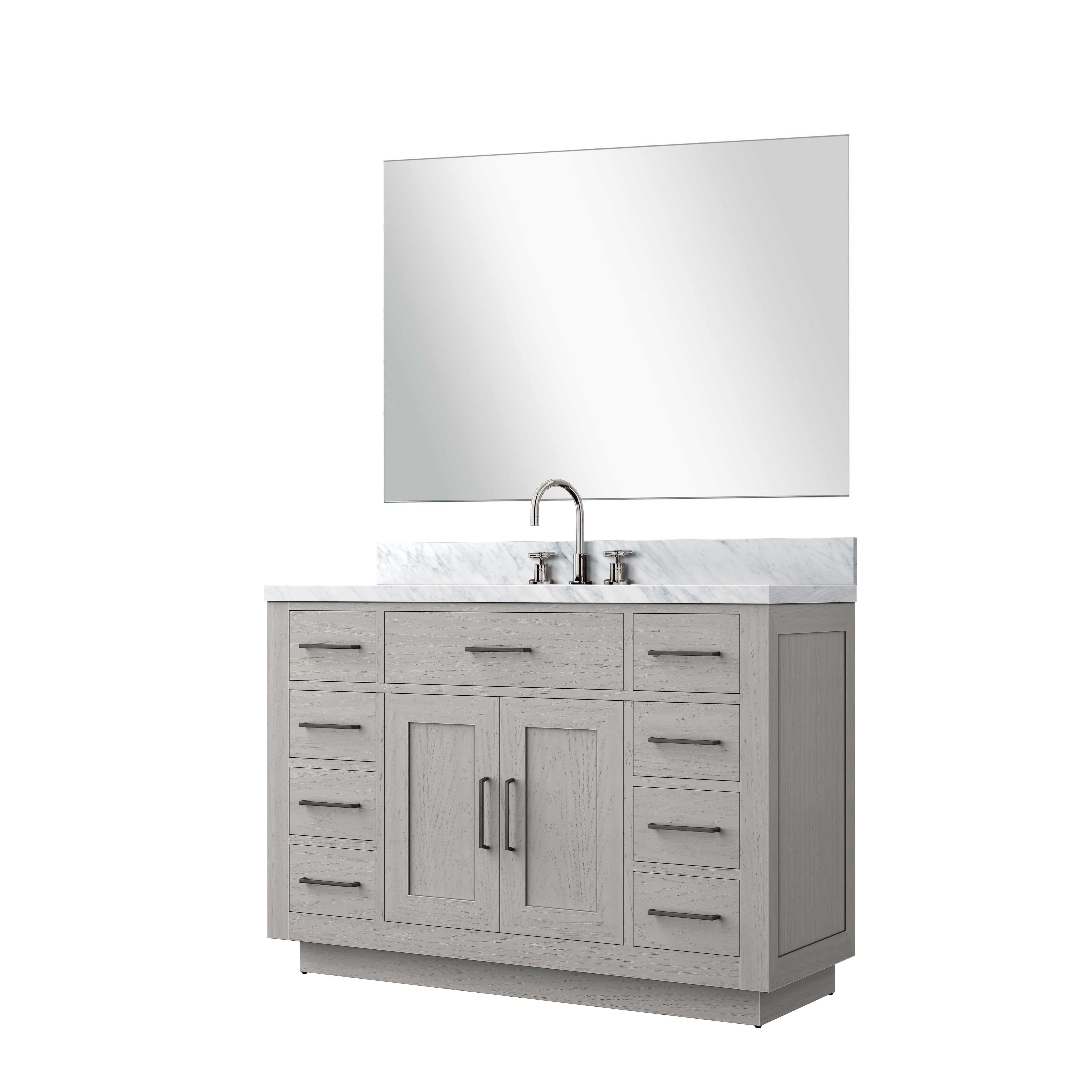 Abbey 48 in W x 22 in D White Oak Single Bath Vanity
