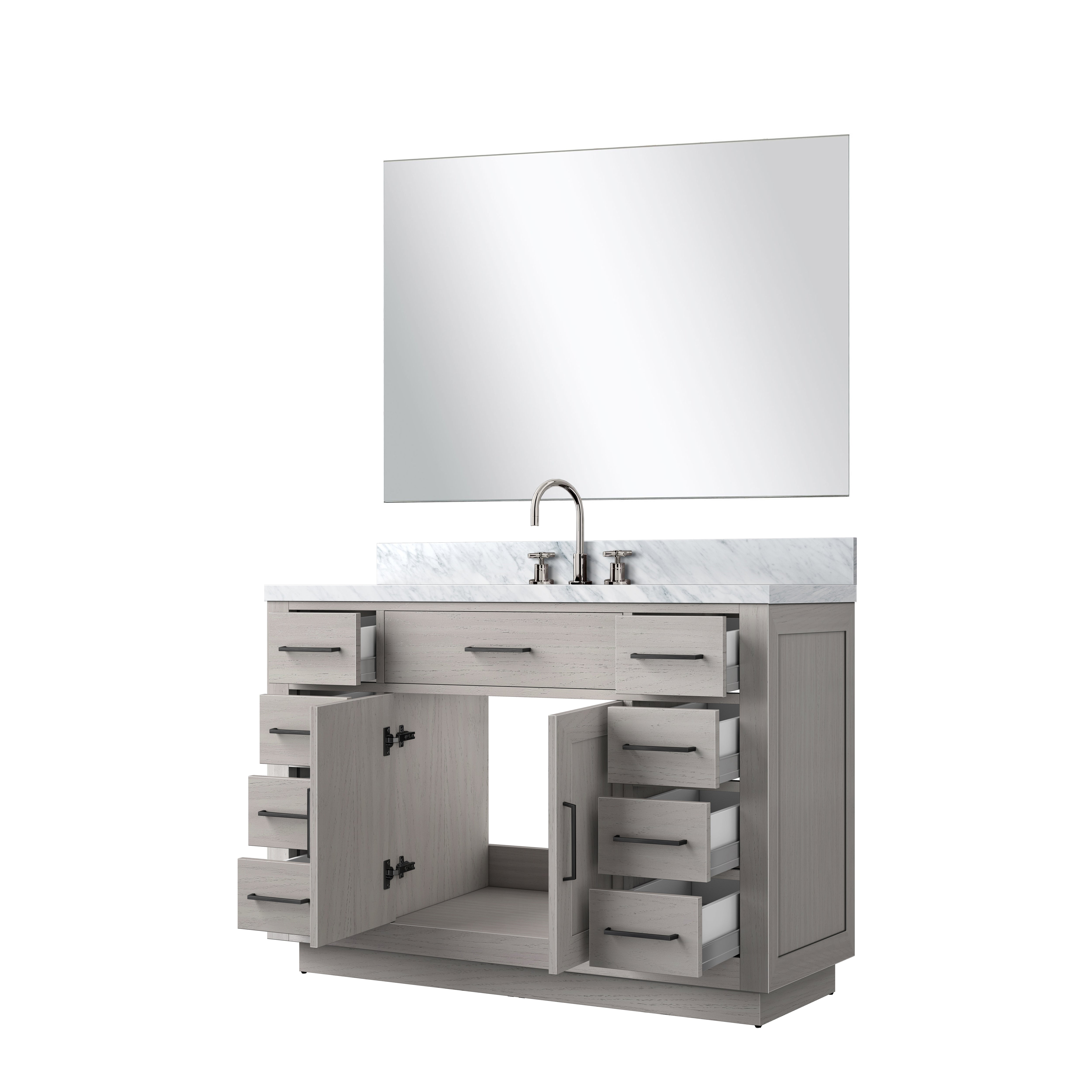 Abbey 48 in W x 22 in D White Oak Single Bath Vanity