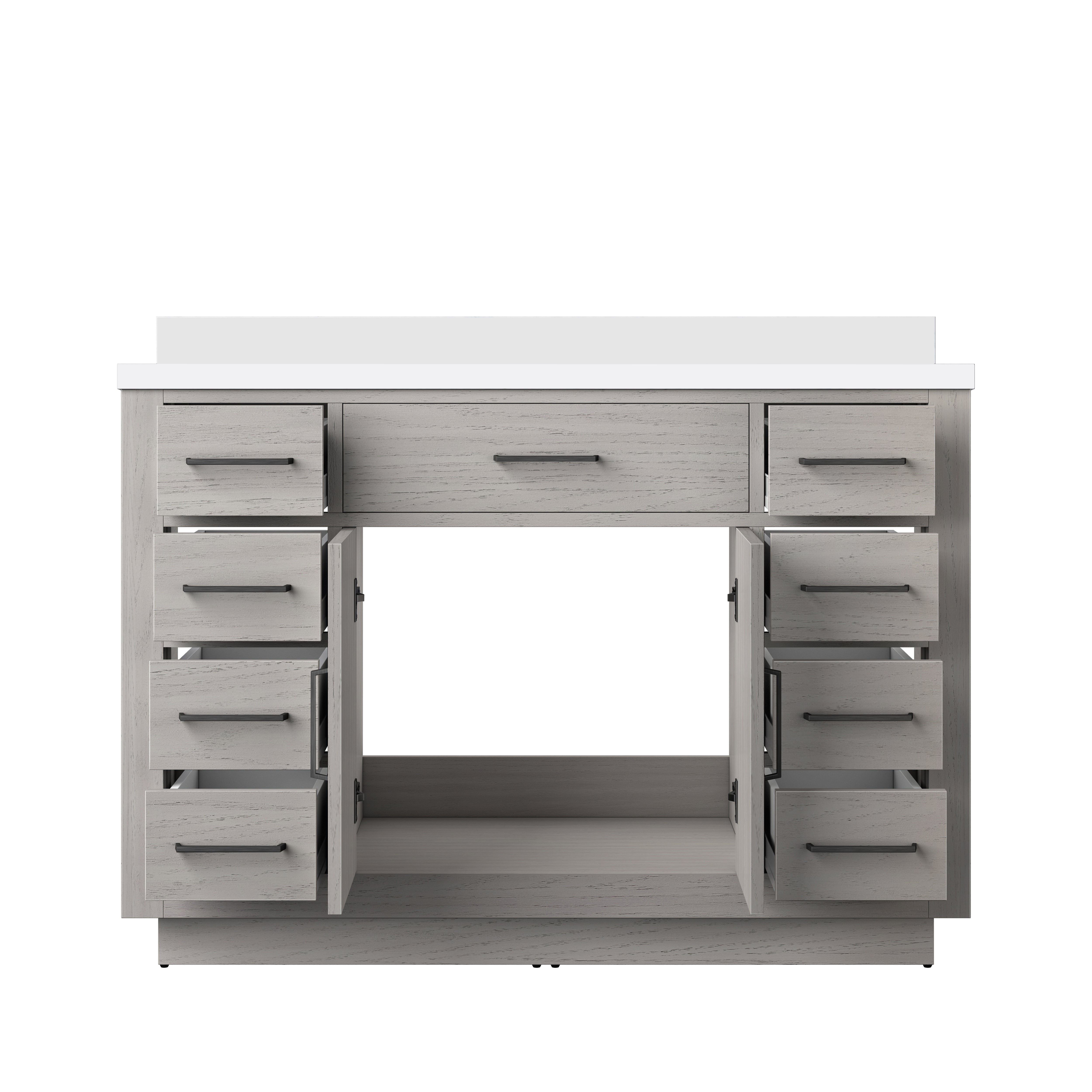 Abbey 48 in W x 22 in D White Oak Single Bath Vanity
