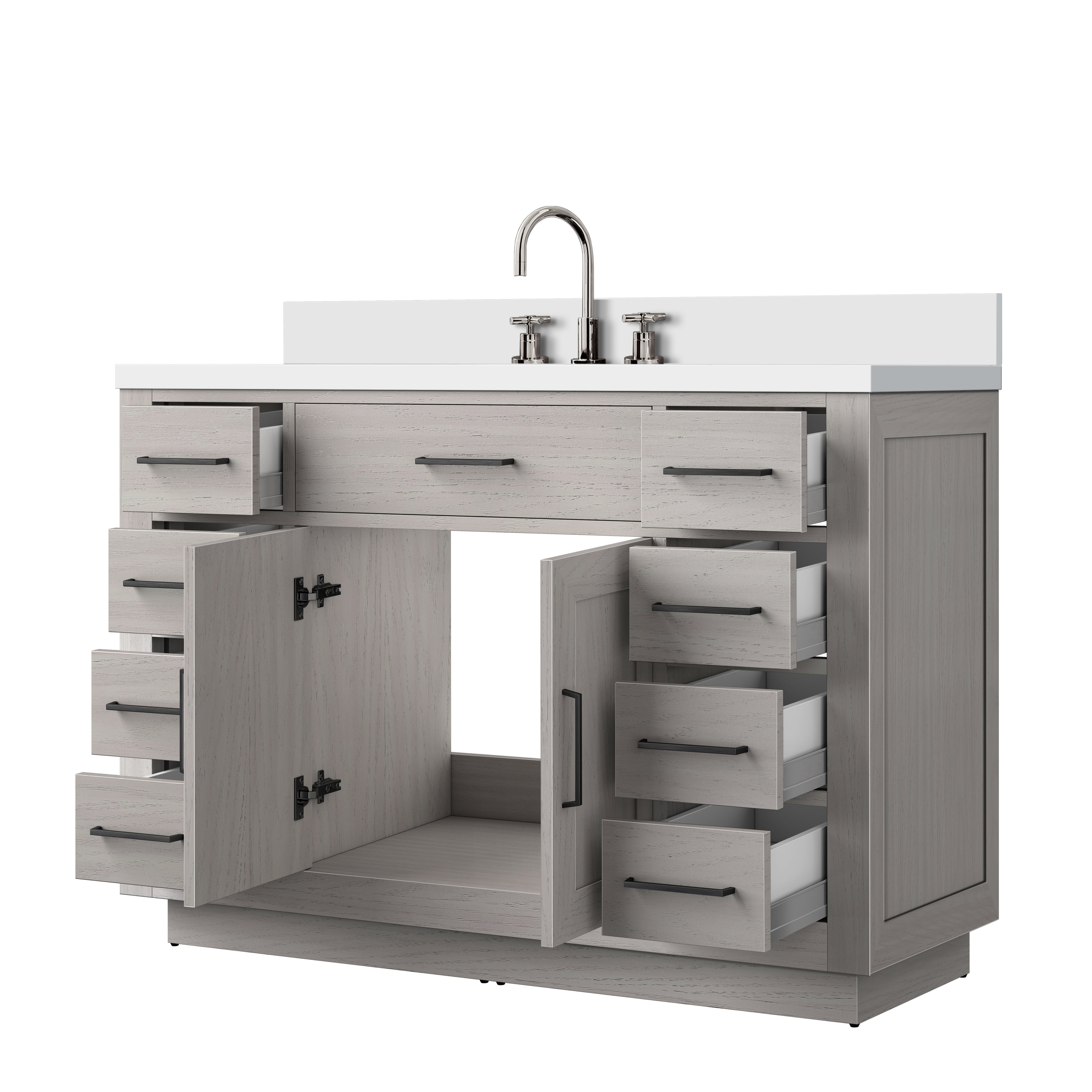 Abbey 48 in W x 22 in D White Oak Single Bath Vanity