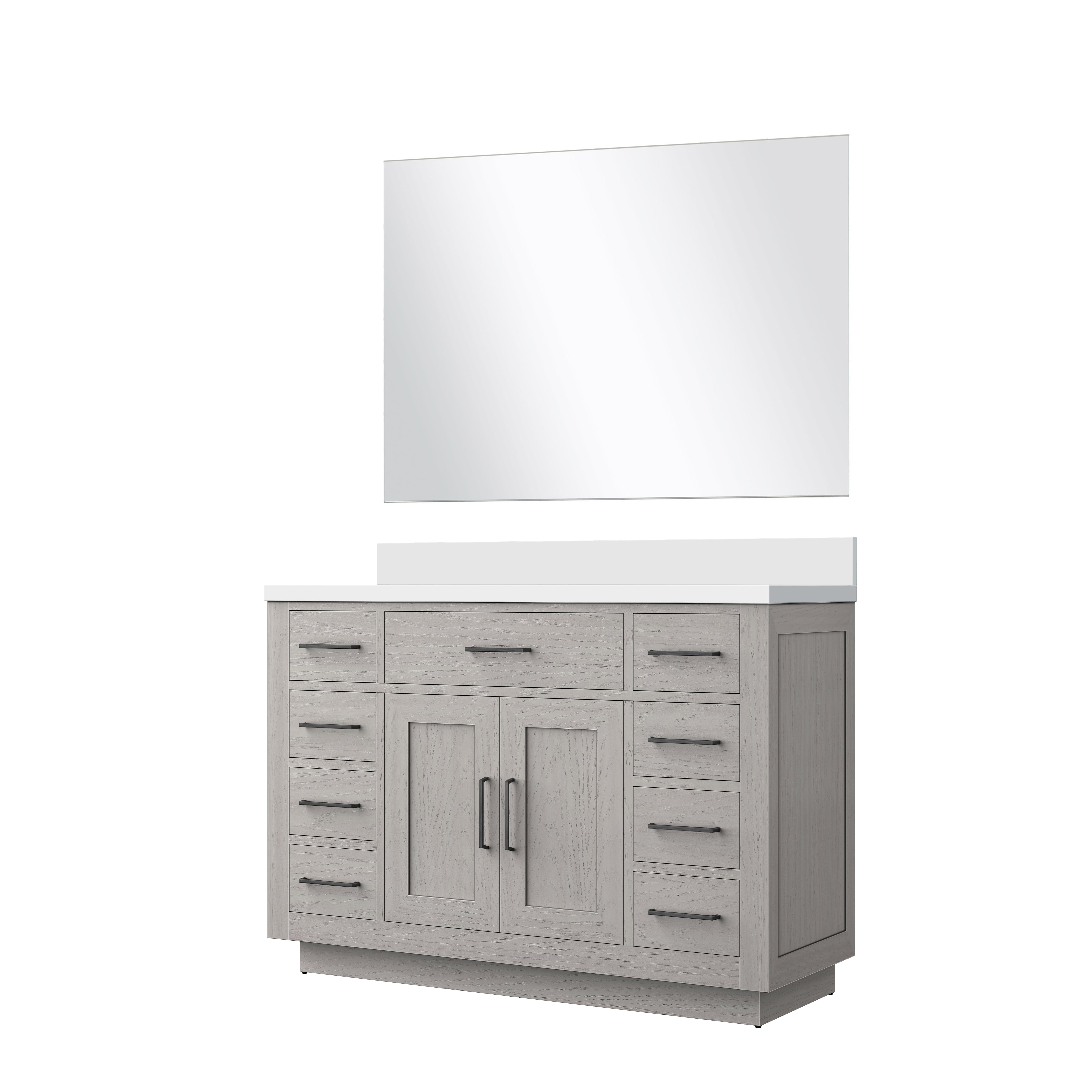 Abbey 48 in W x 22 in D White Oak Single Bath Vanity