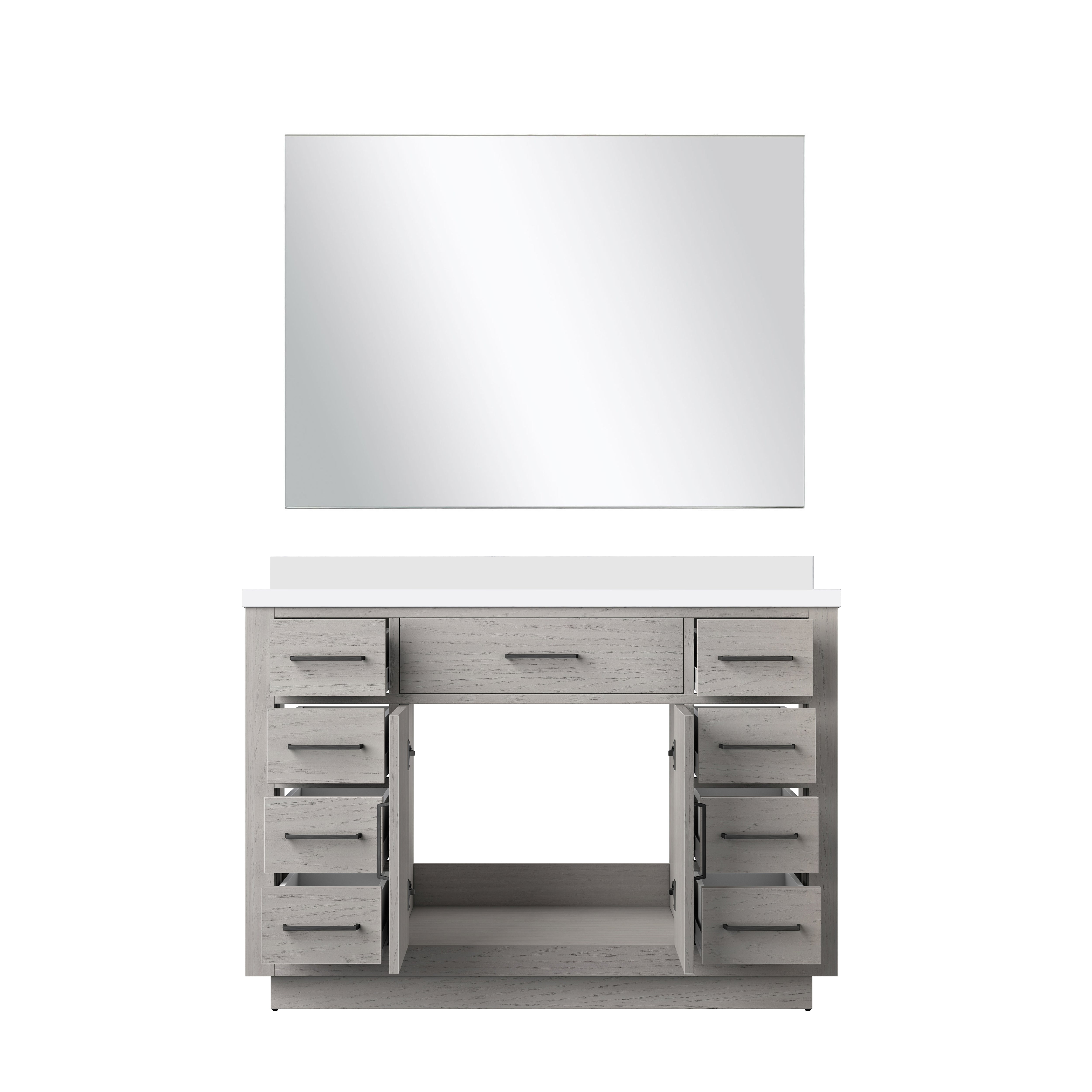 Abbey 48 in W x 22 in D White Oak Single Bath Vanity
