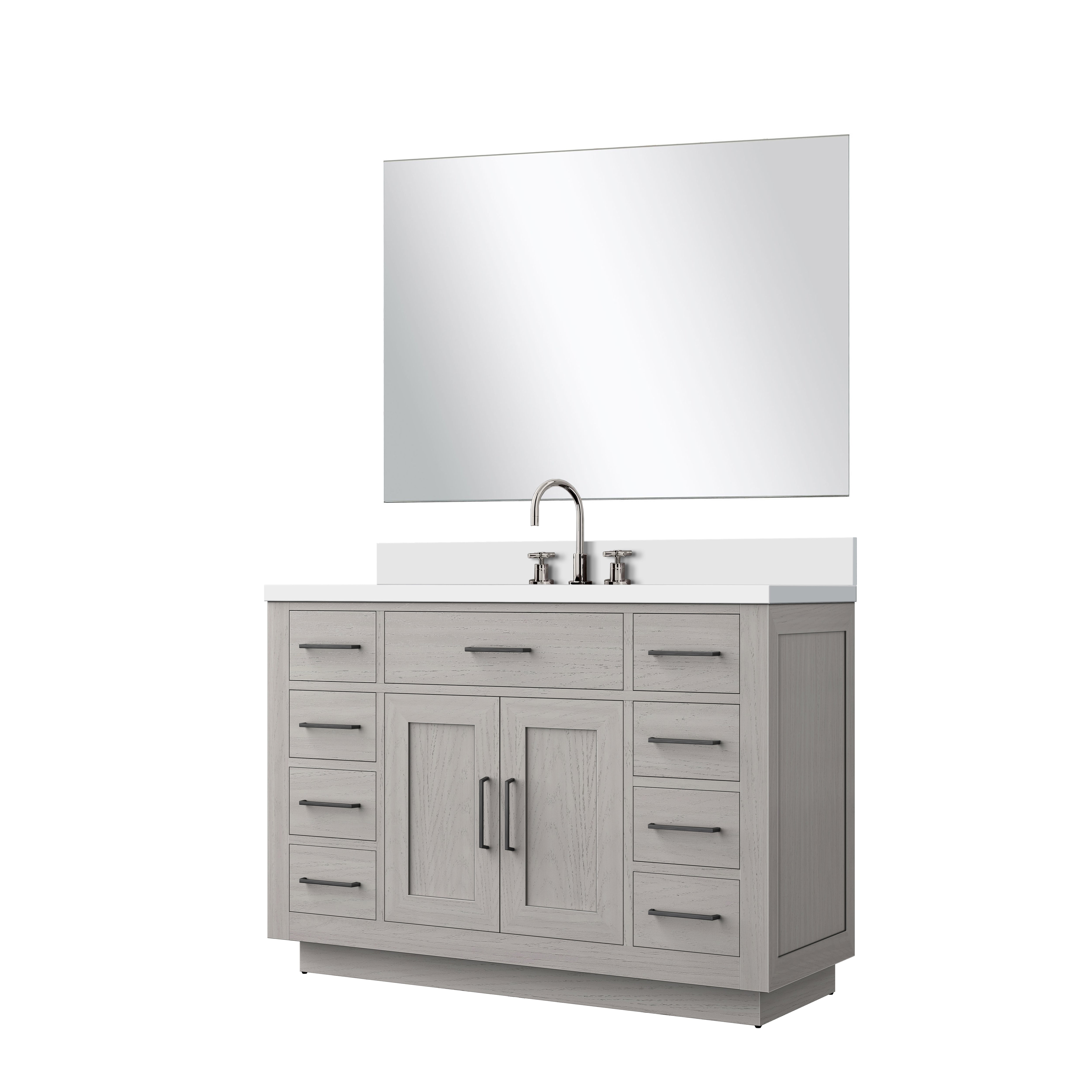 Abbey 48 in W x 22 in D White Oak Single Bath Vanity