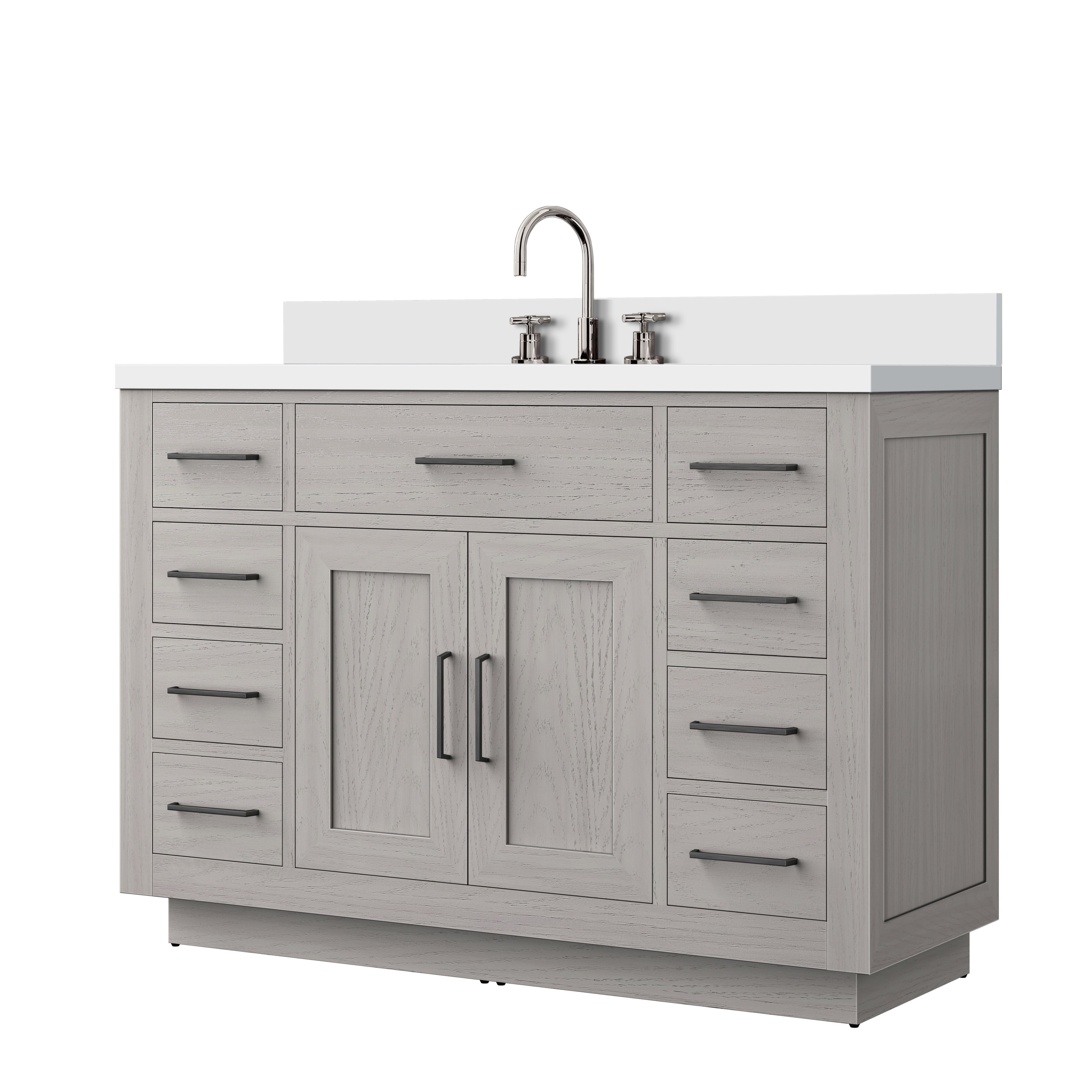 Abbey 48 in W x 22 in D White Oak Single Bath Vanity