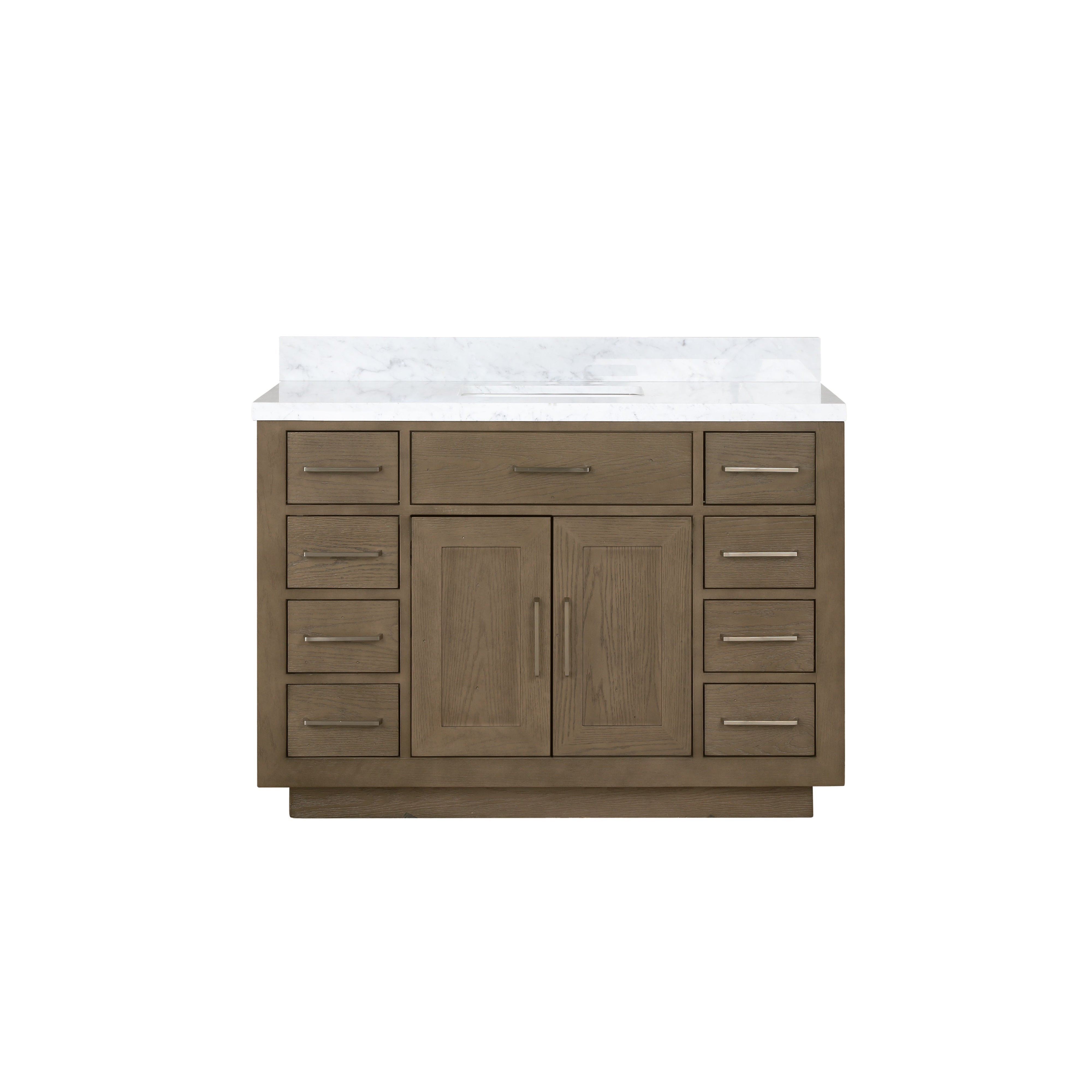 Abbey 48 in W x 22 in D Grey Oak Single Bath Vanity