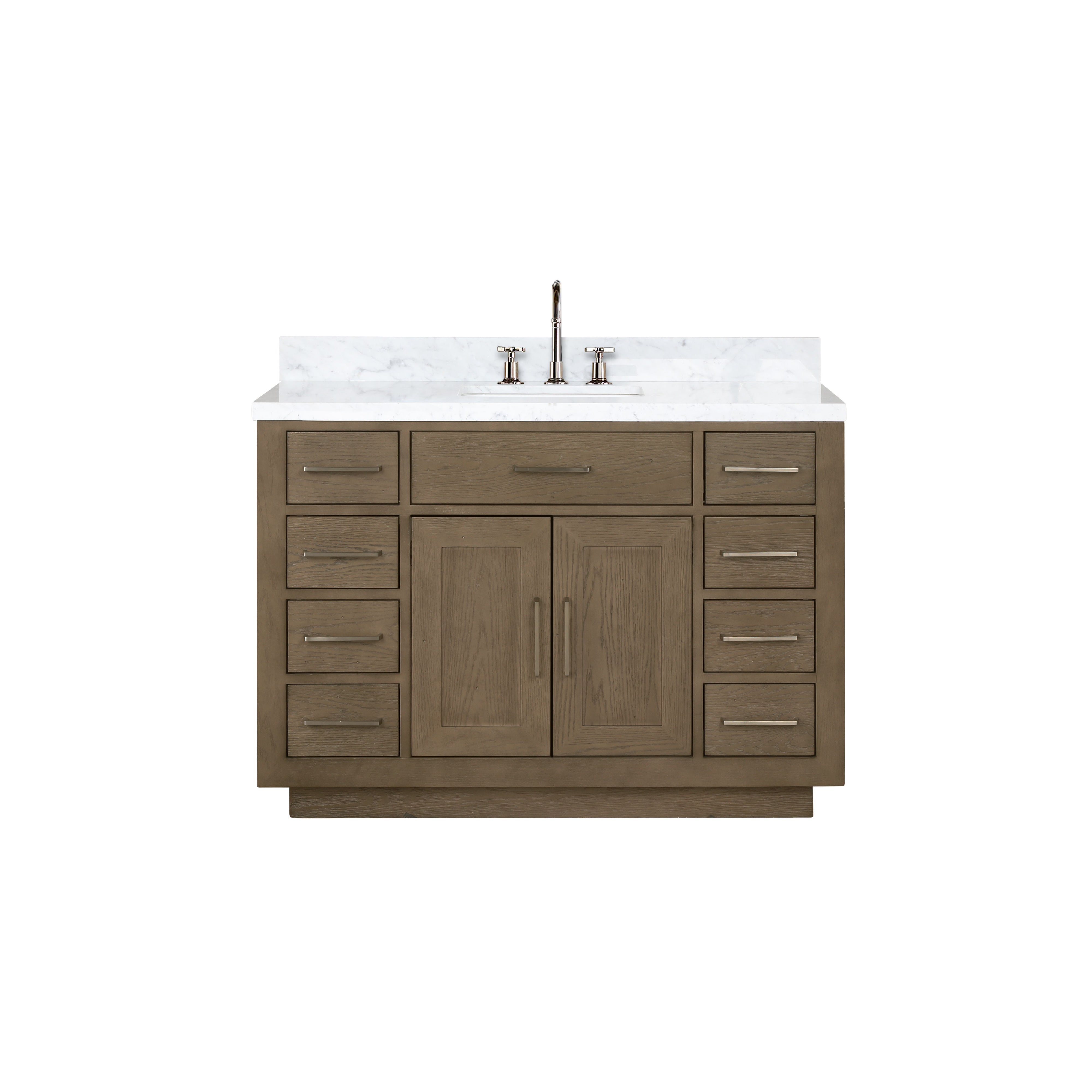 Abbey 48 in W x 22 in D Grey Oak Single Bath Vanity