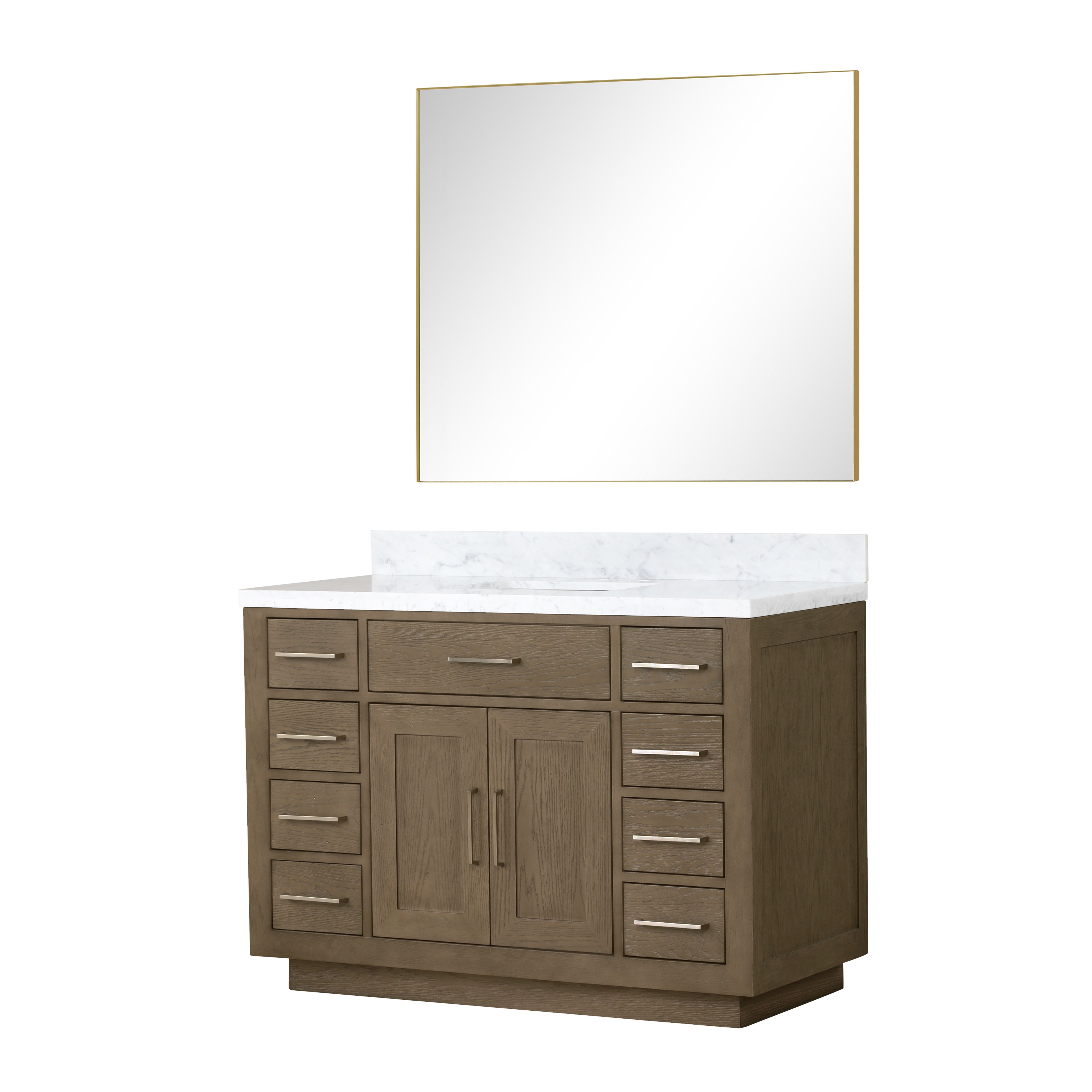 Abbey 48 in W x 22 in D Grey Oak Single Bath Vanity