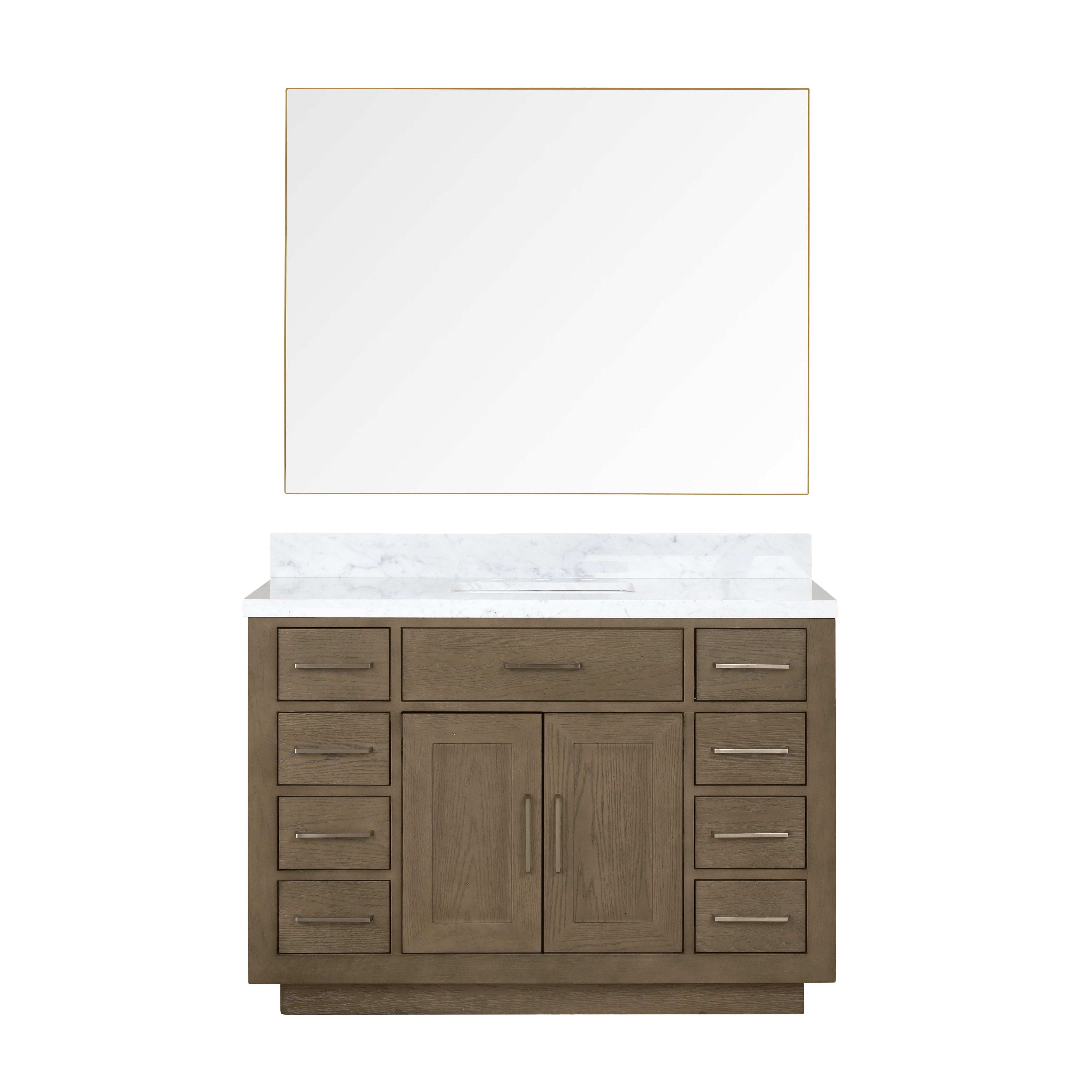 Abbey 48 in W x 22 in D Grey Oak Single Bath Vanity