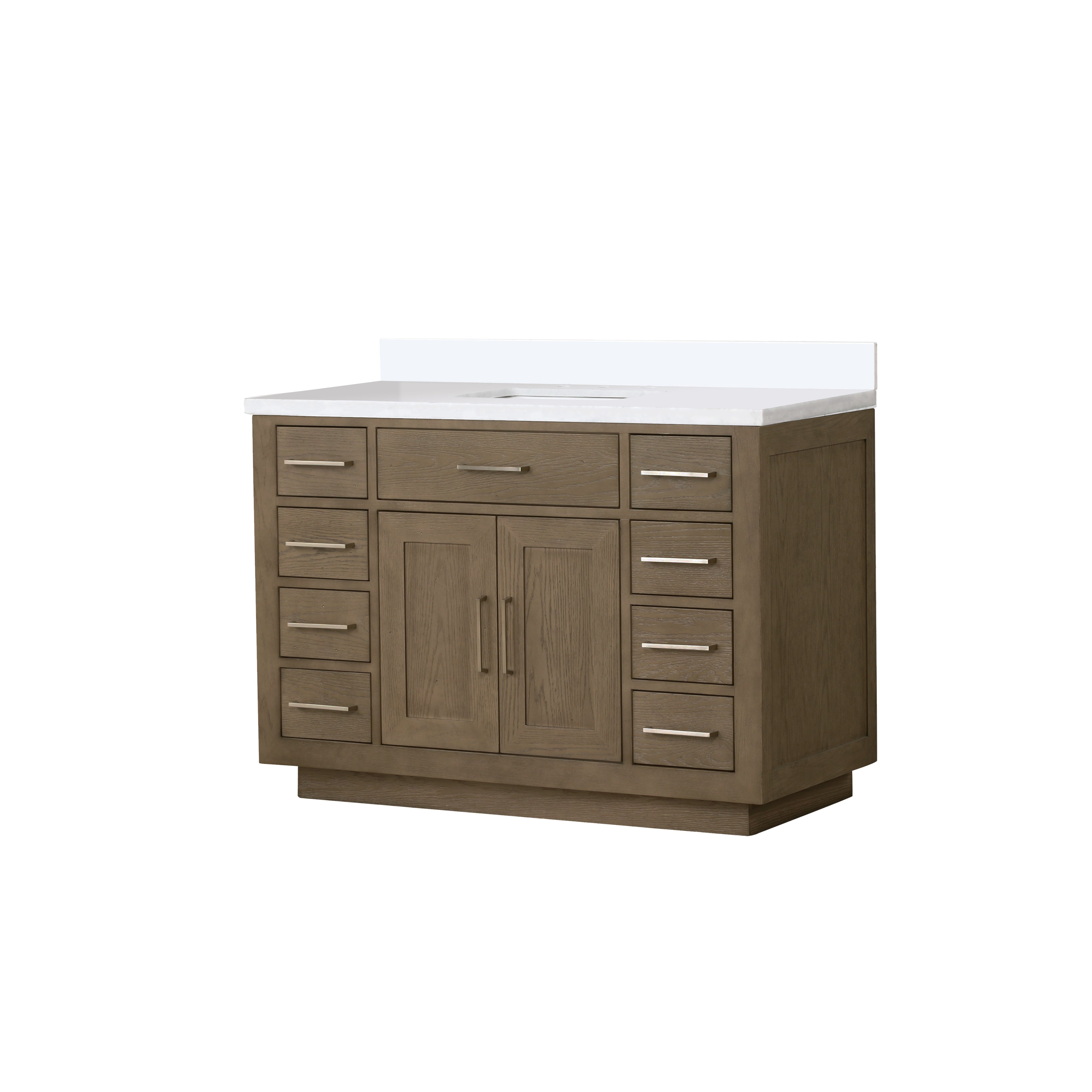Abbey 48 in W x 22 in D Grey Oak Single Bath Vanity