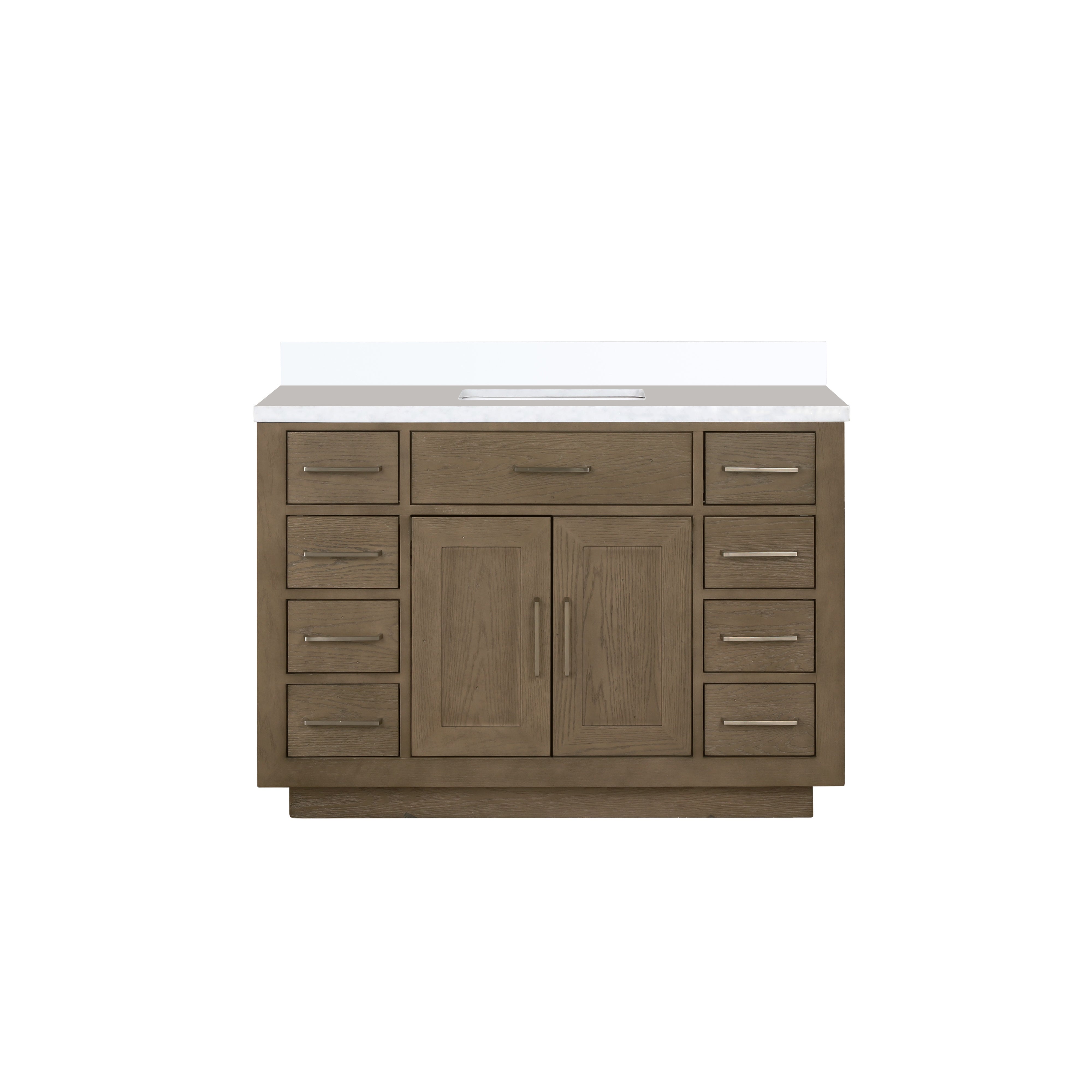 Abbey 48 in W x 22 in D Grey Oak Single Bath Vanity