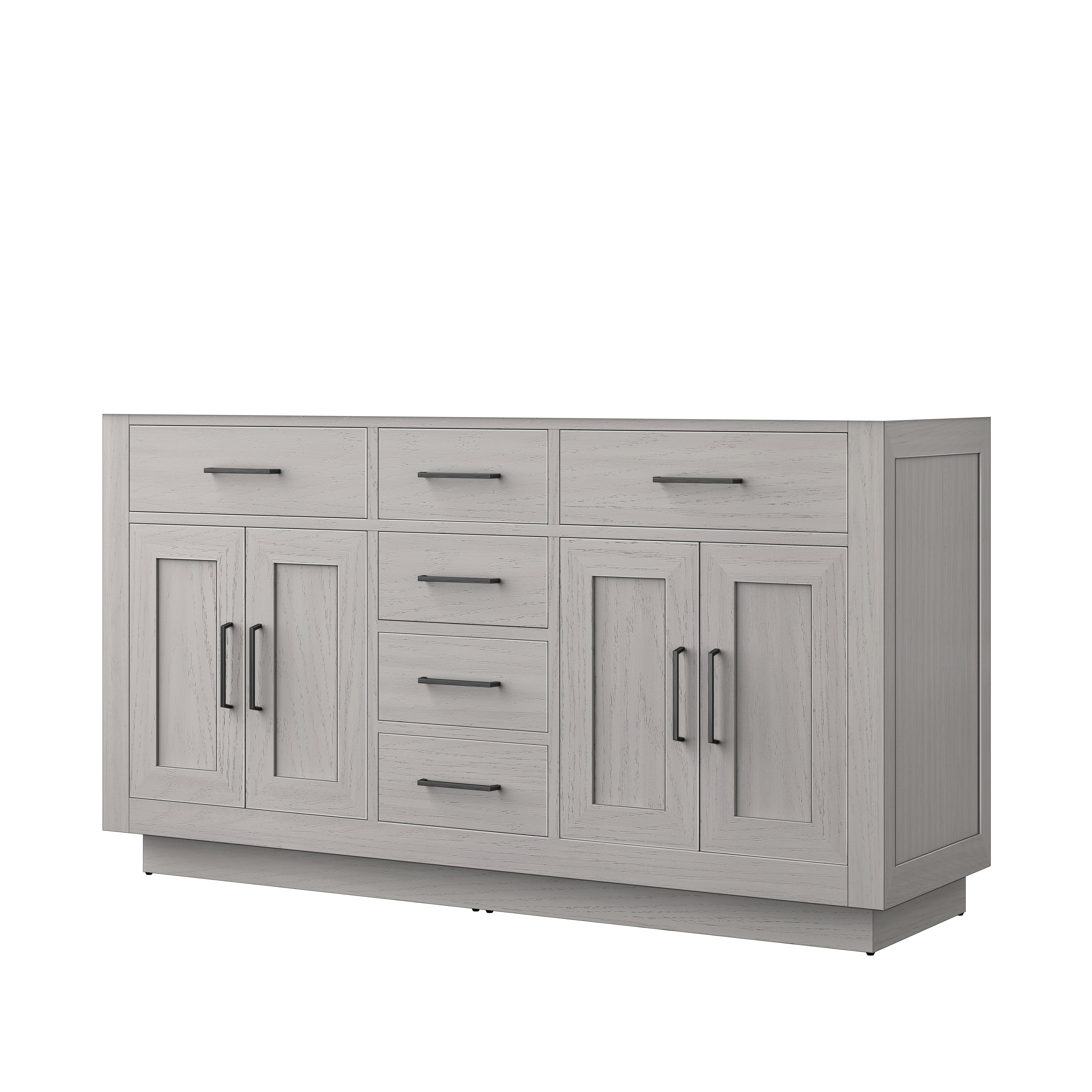 Abbey 60 in W x 22 in D White Oak Double Bath Vanity