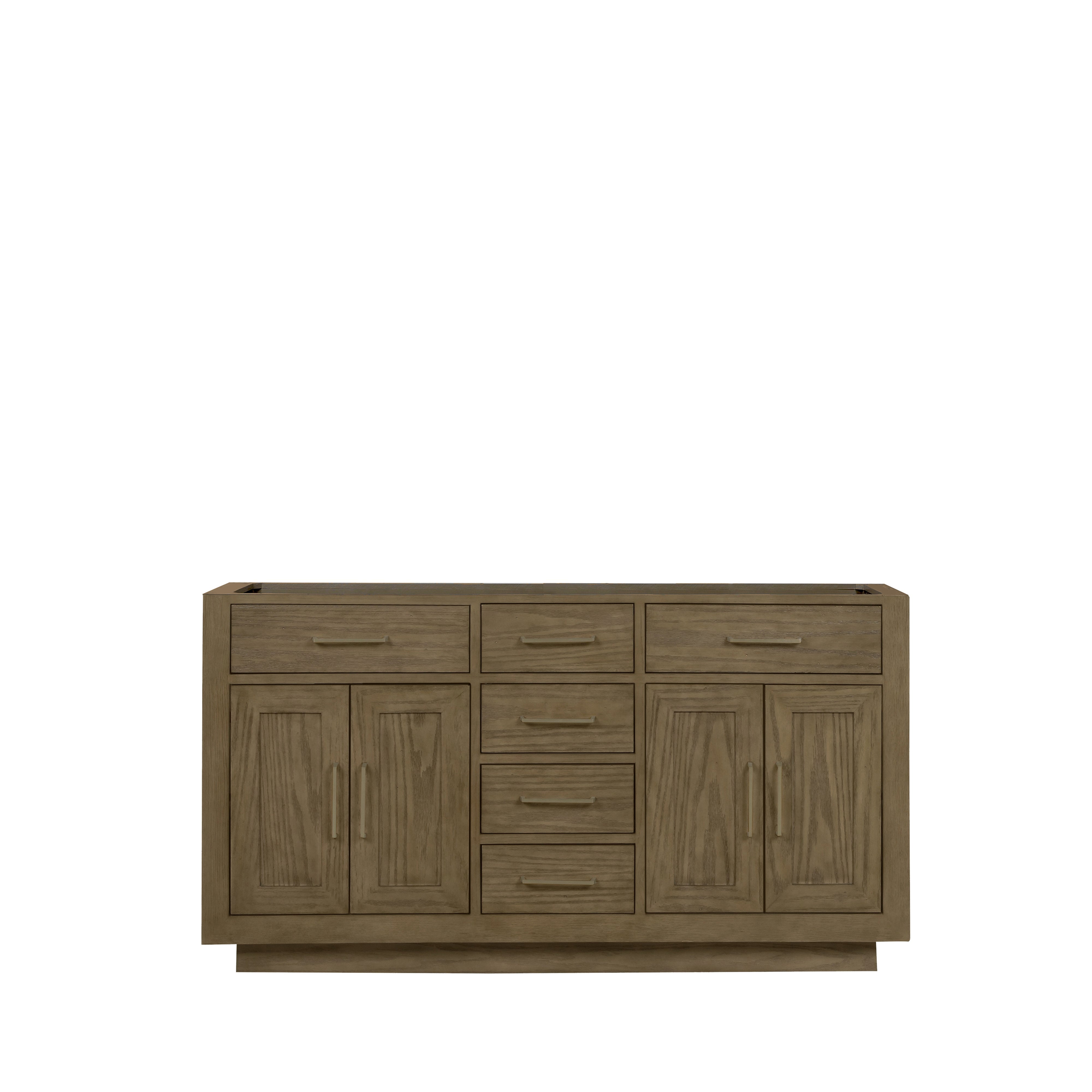 Abbey 60 in W x 22 in D Grey Oak Double Bath Vanity