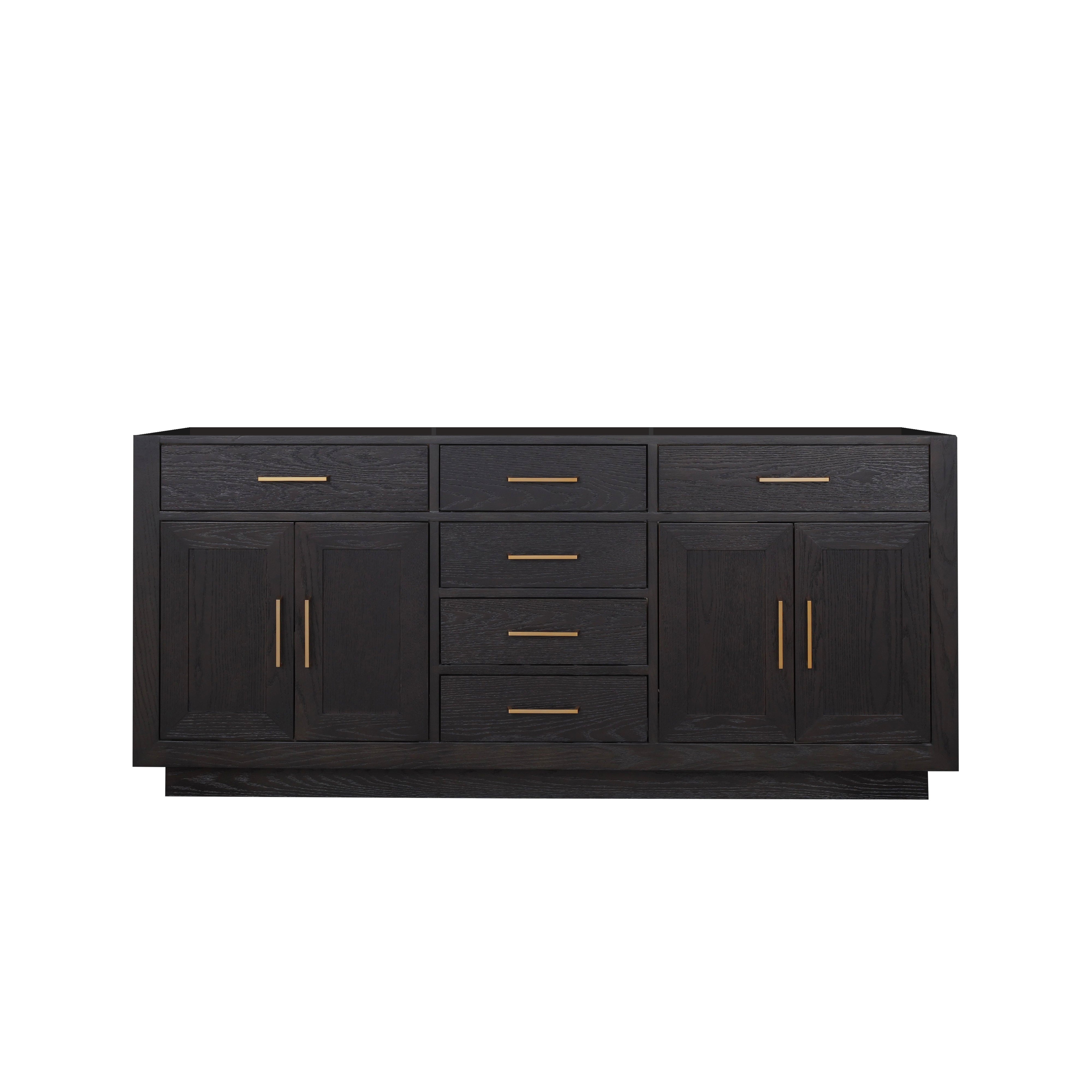 Abbey 72 in W x 22 in D Black Oak Double Bath Vanity