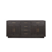 Abbey 72 in W x 22 in D Brown Oak Double Bath Vanity