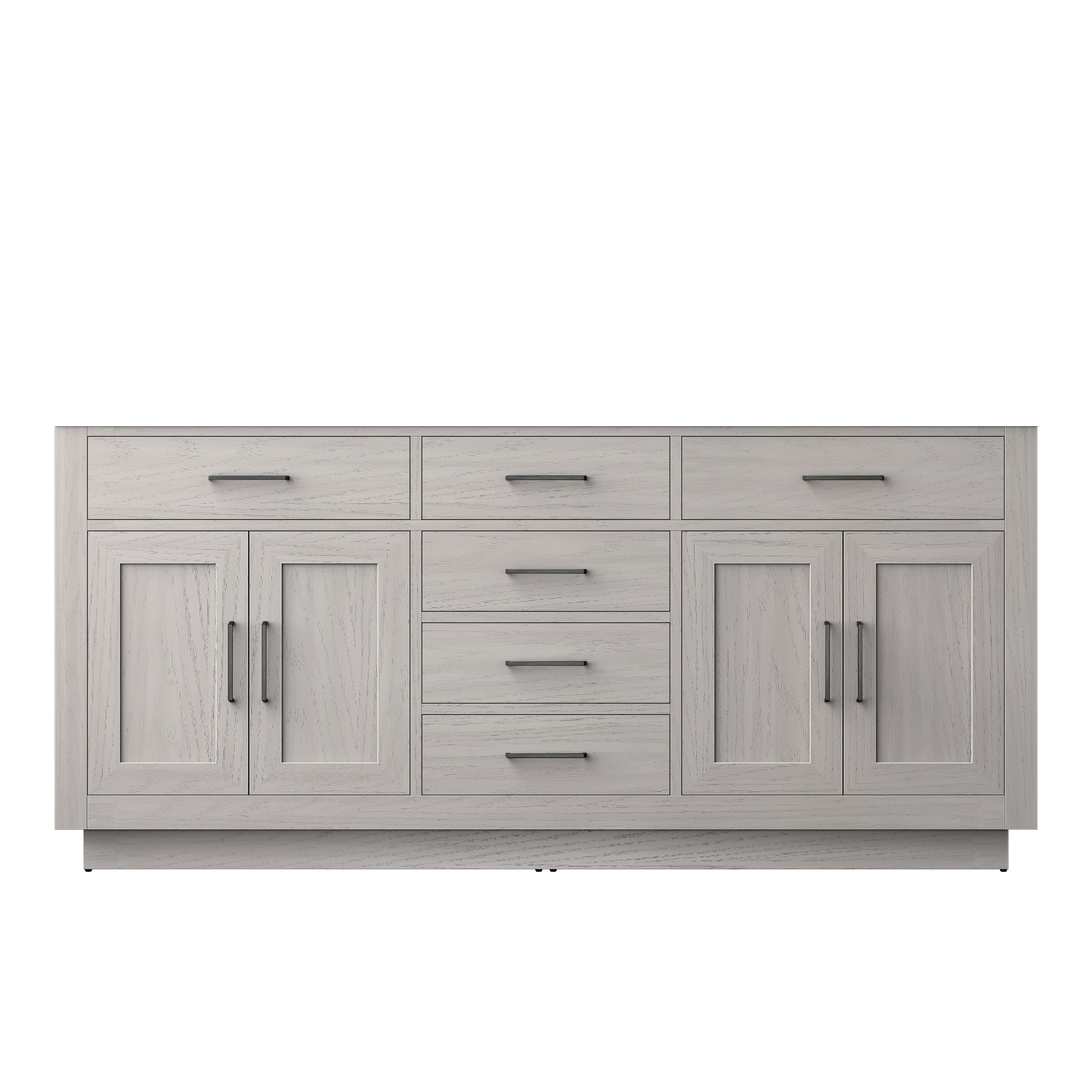 Abbey 72 in W x 22 in D White Oak Double Bath Vanity